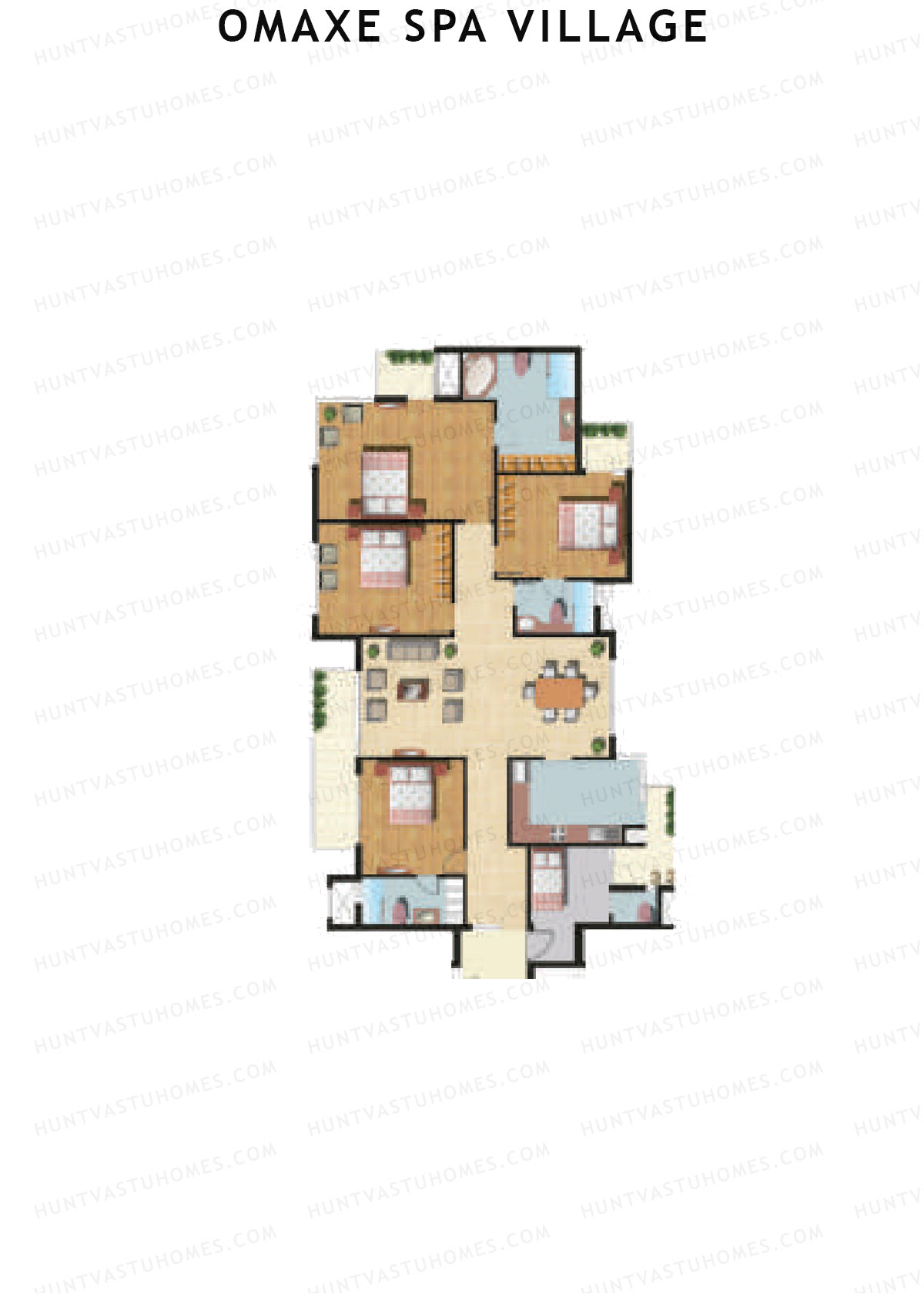 Omaxe Spa Village Signature Unit 3 Floor Plan