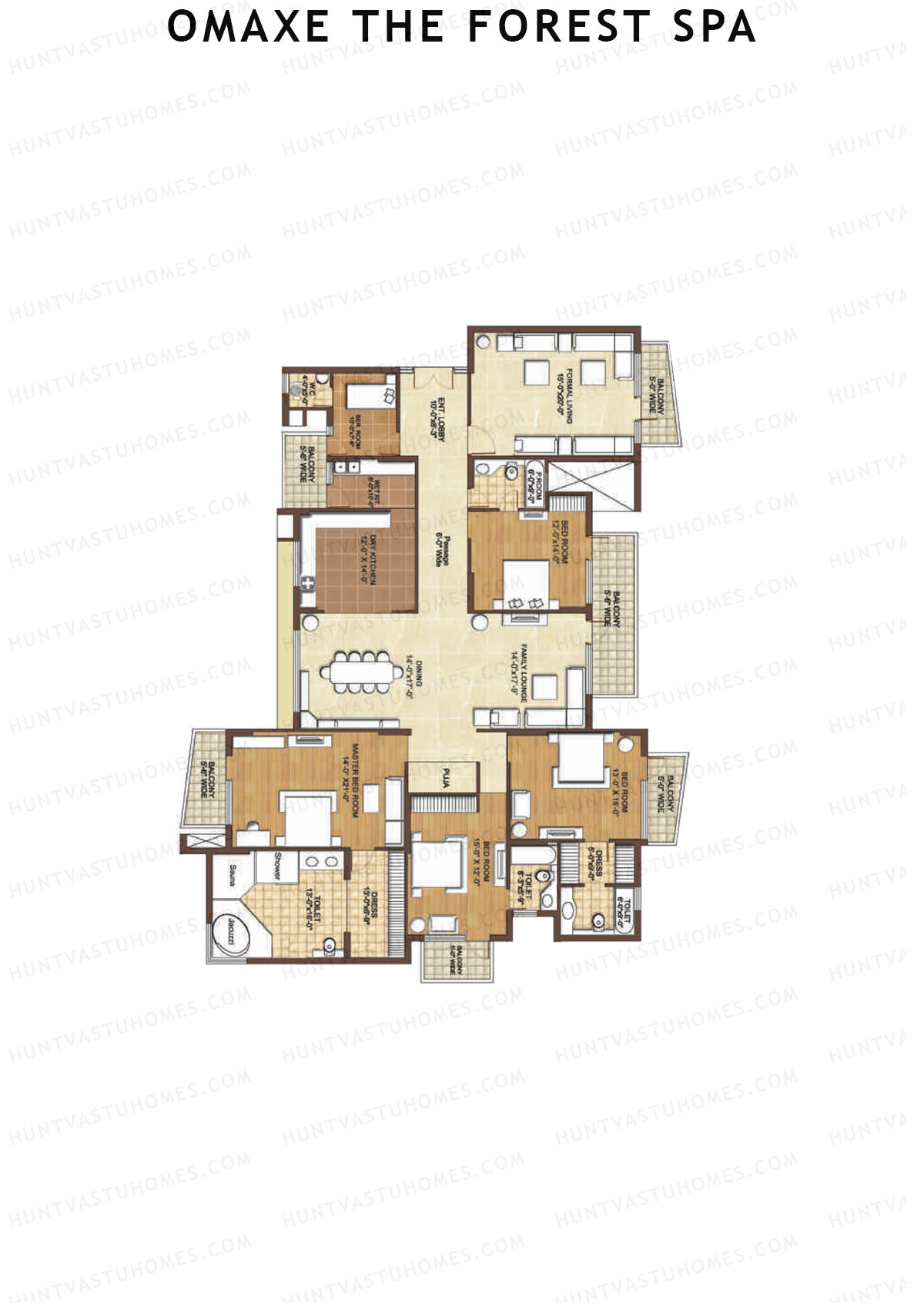 Omaxe The Forest Spa Lucerne Unit 2 Floor Plan