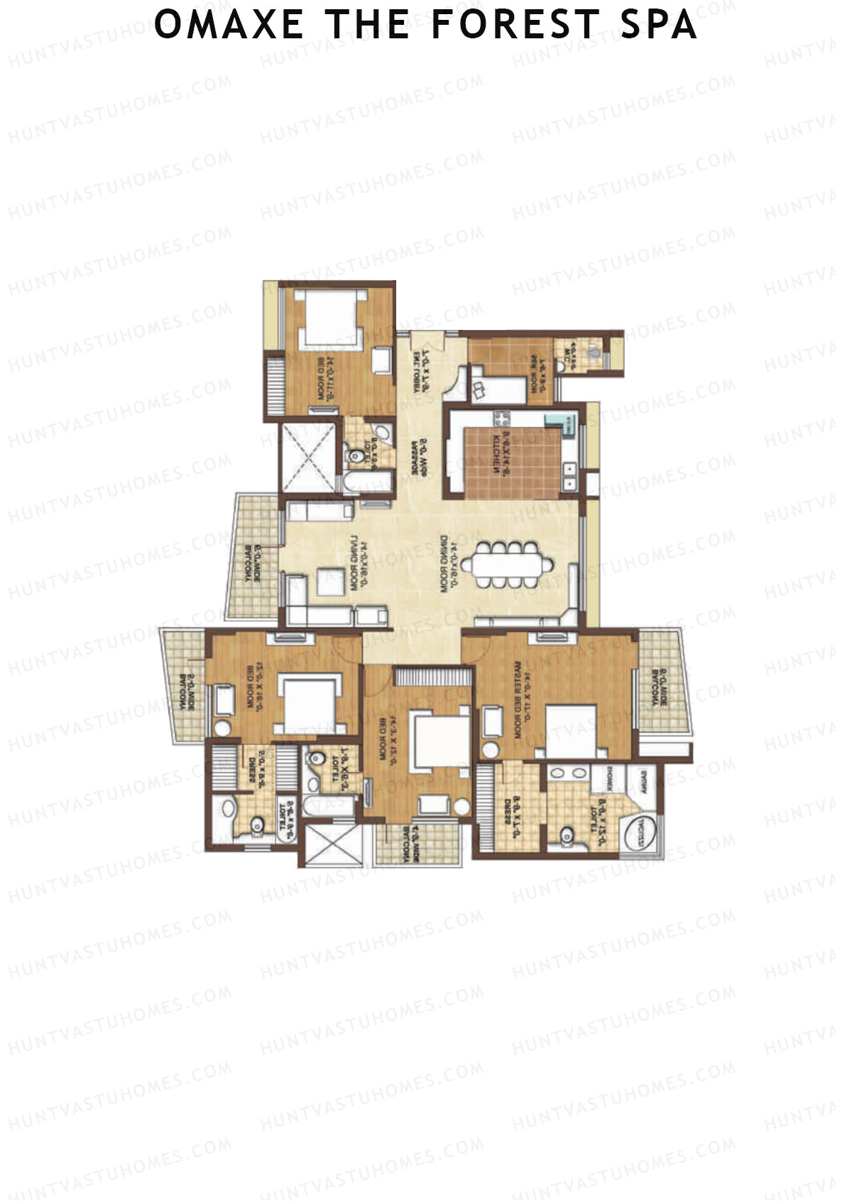 Omaxe The Forest Spa Olive Unit 1 Floor Plan