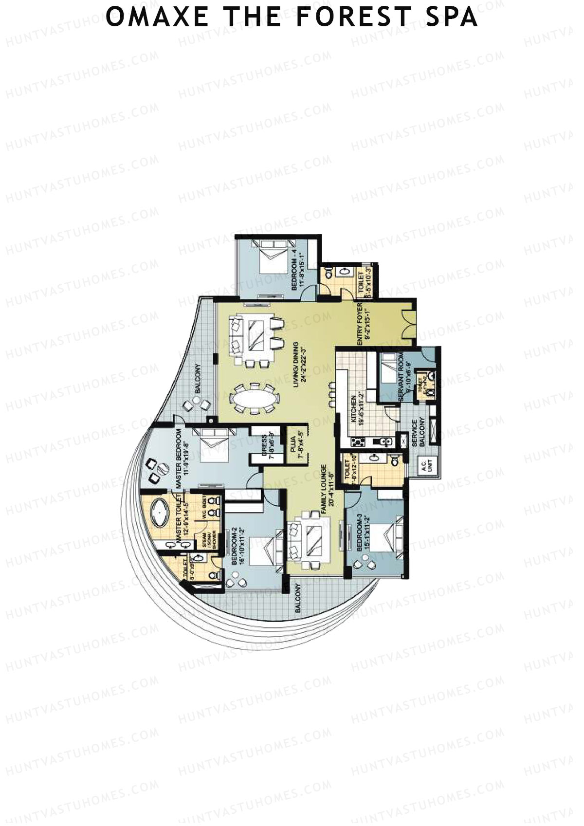 Omaxe The Forest Spa Palace A Unit 1 Floor Plan