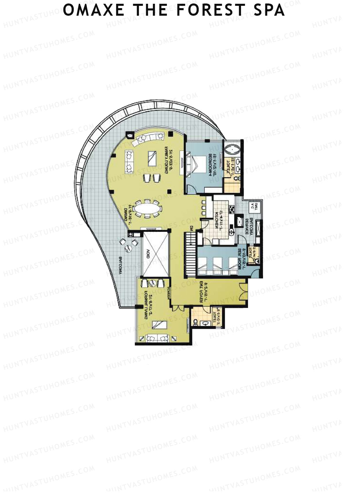 Omaxe The Forest Spa Palace A Unit 2 Type (Penthouse) Floor Plan