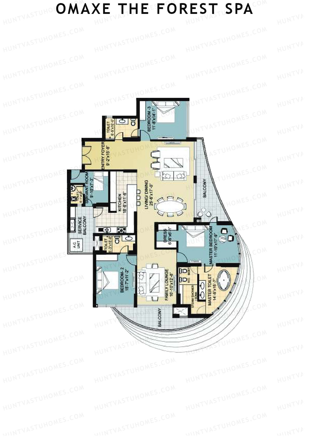Omaxe The Forest Spa Palace A Unit 4 Floor Plan