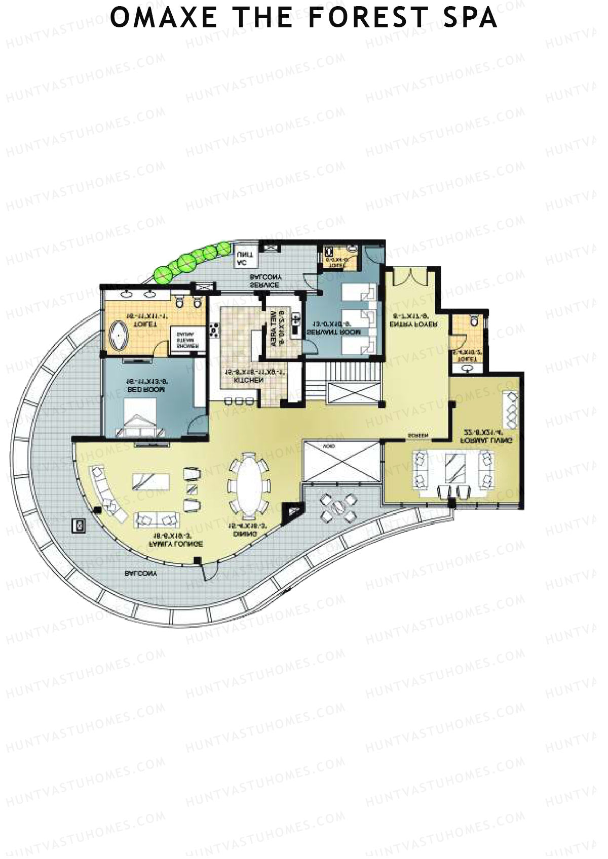 Omaxe The Forest Spa Palace B Unit 1 Type (Penthouse) Floor Plan