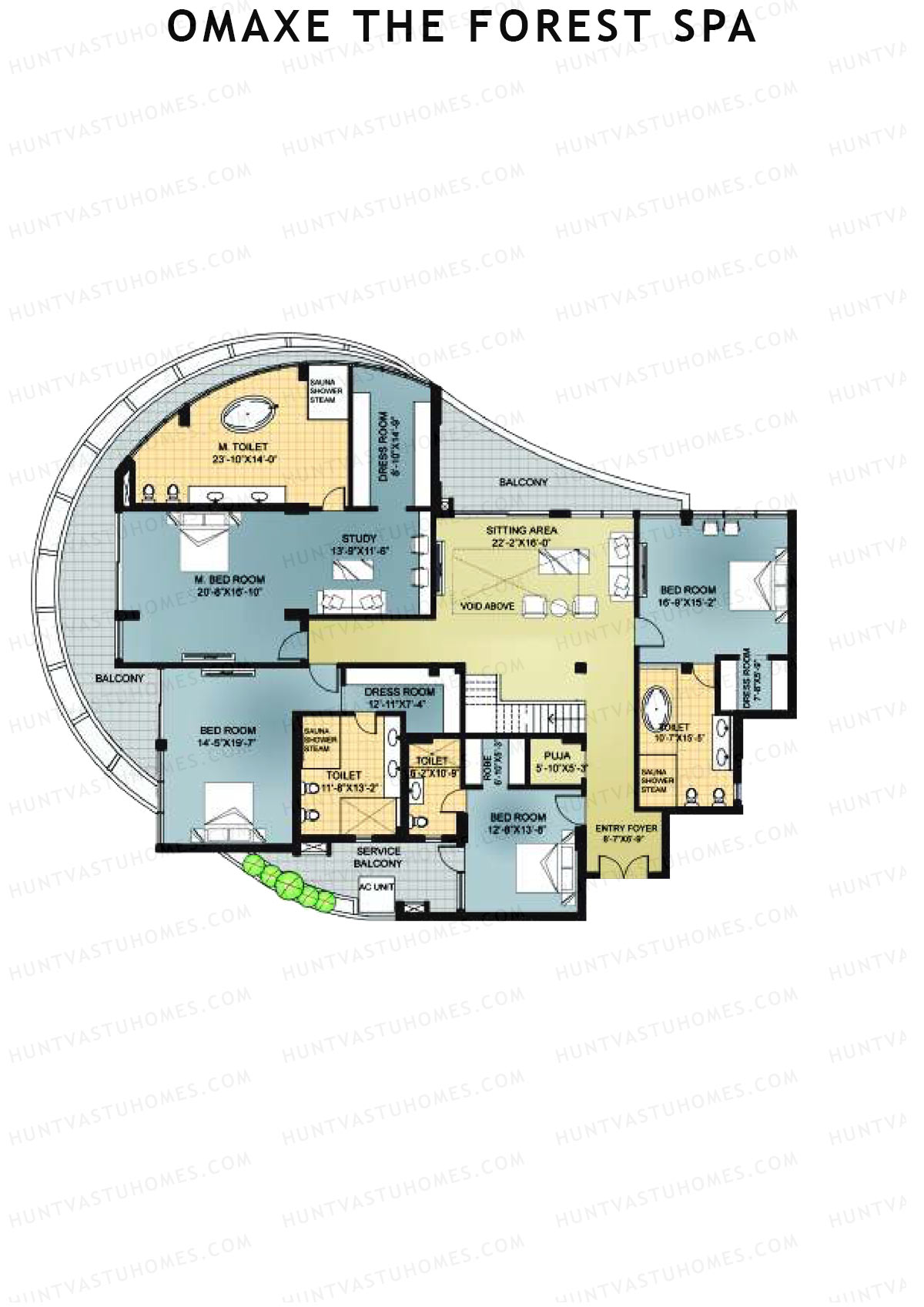 Omaxe The Forest Spa Palace B Unit 2 Type (Penthouse) Floor Plan