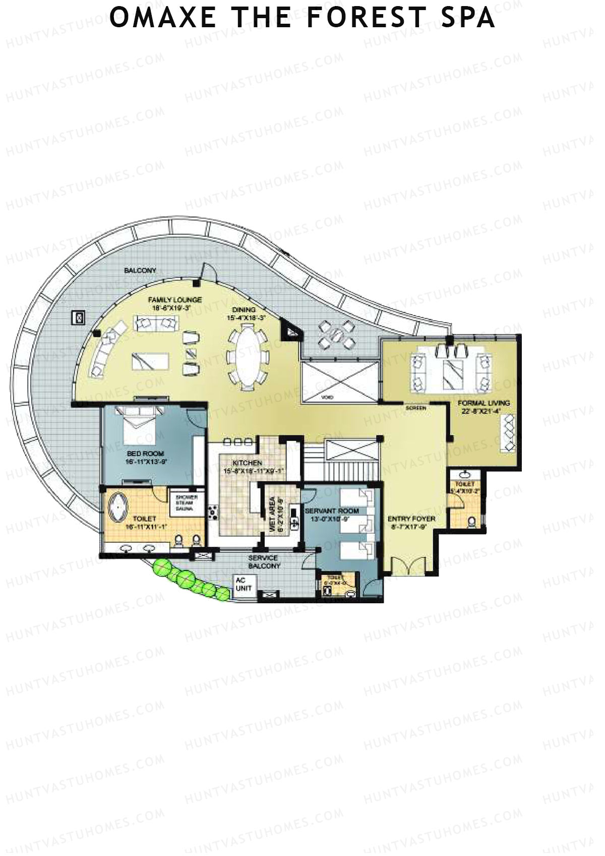 Omaxe The Forest Spa Palace B Unit 2 Type (Penthouse) Floor Plan
