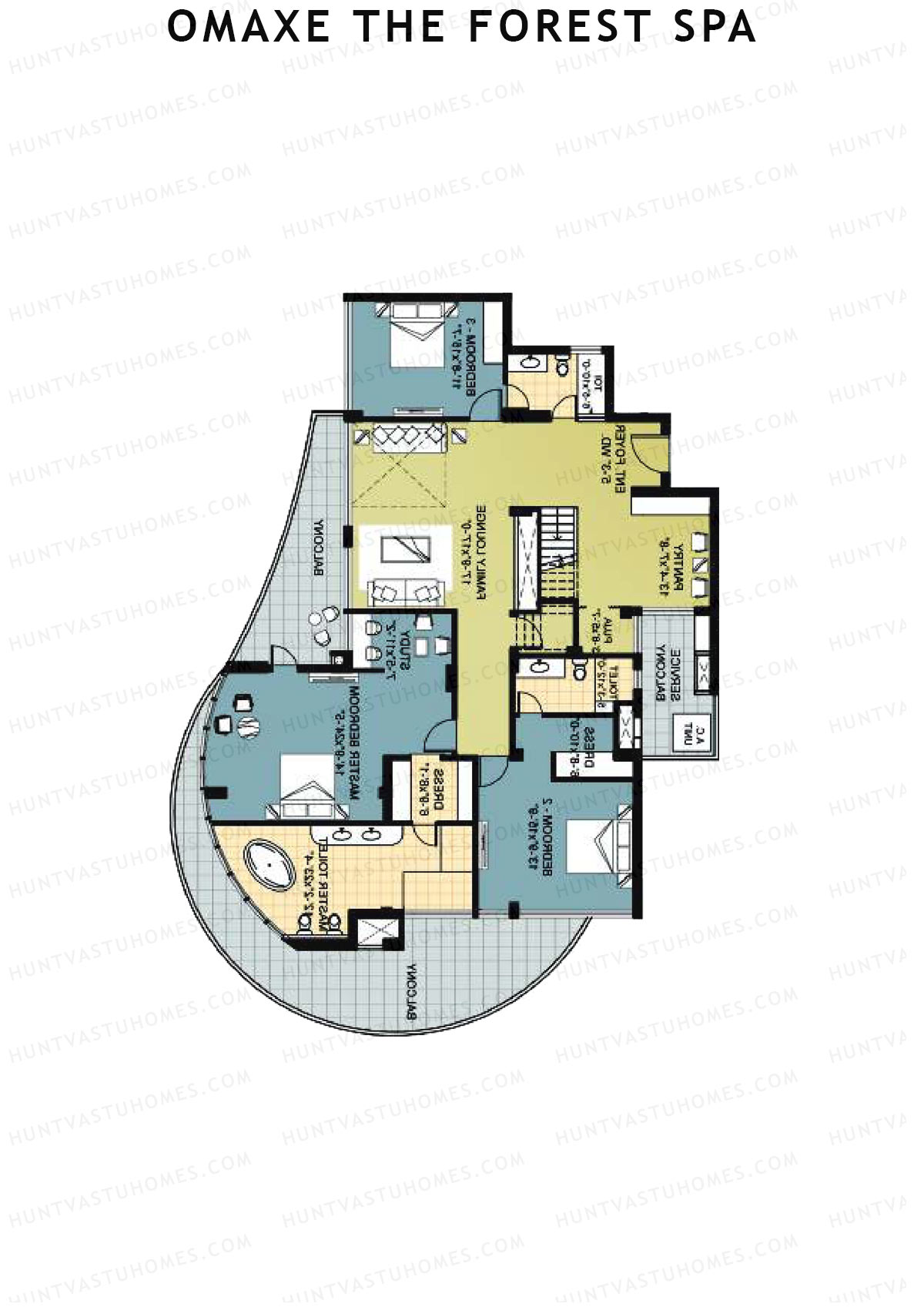 Omaxe The Forest Spa Palace C Unit 1 Type (Penthouse) Floor Plan