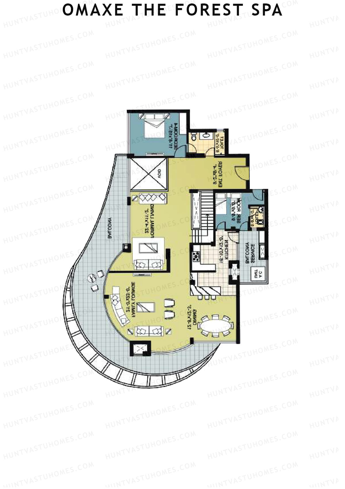 Omaxe The Forest Spa Palace C Unit 1 Type (Penthouse) Floor Plan