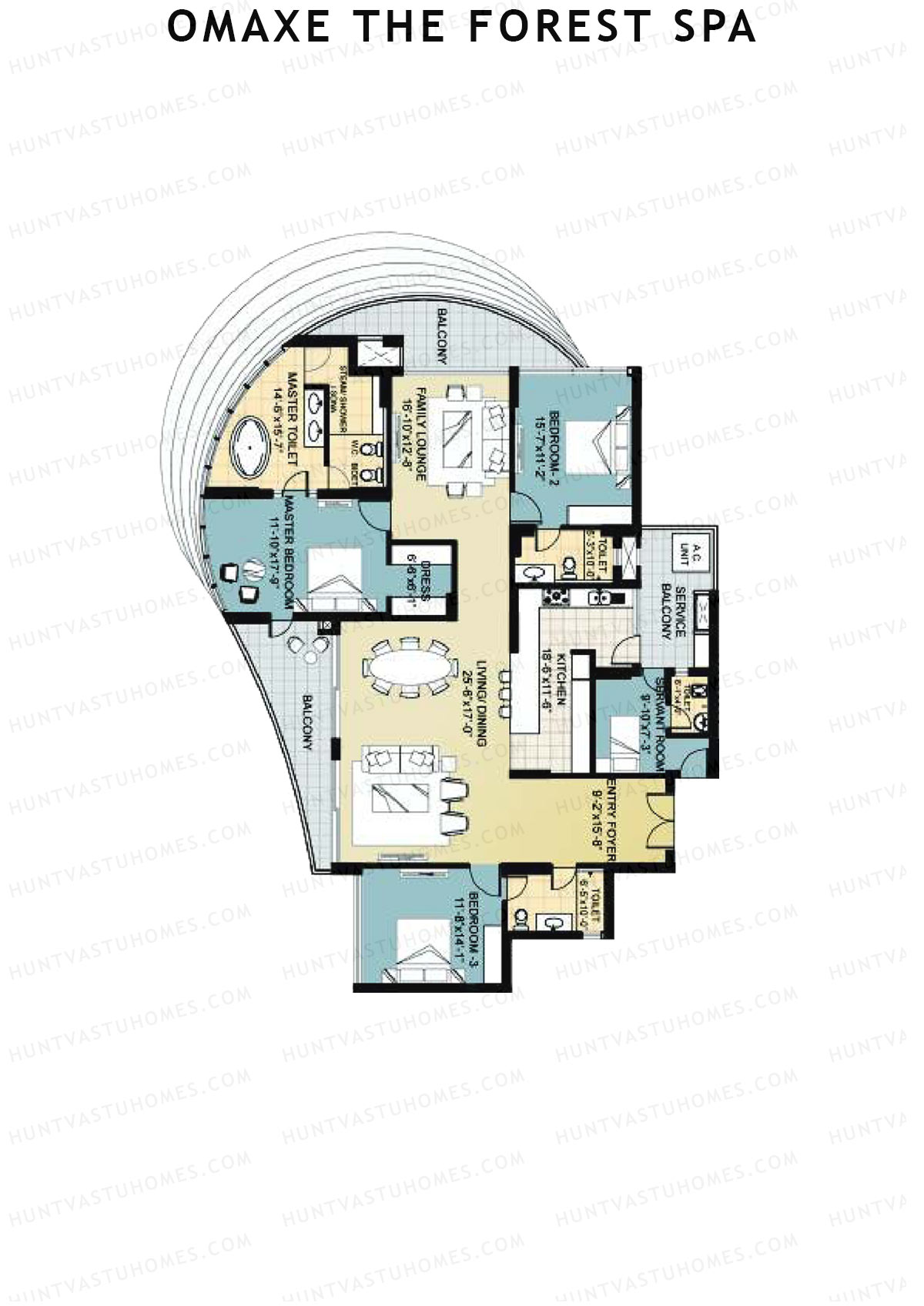 Omaxe The Forest Spa Palace C Unit 2 Floor Plan