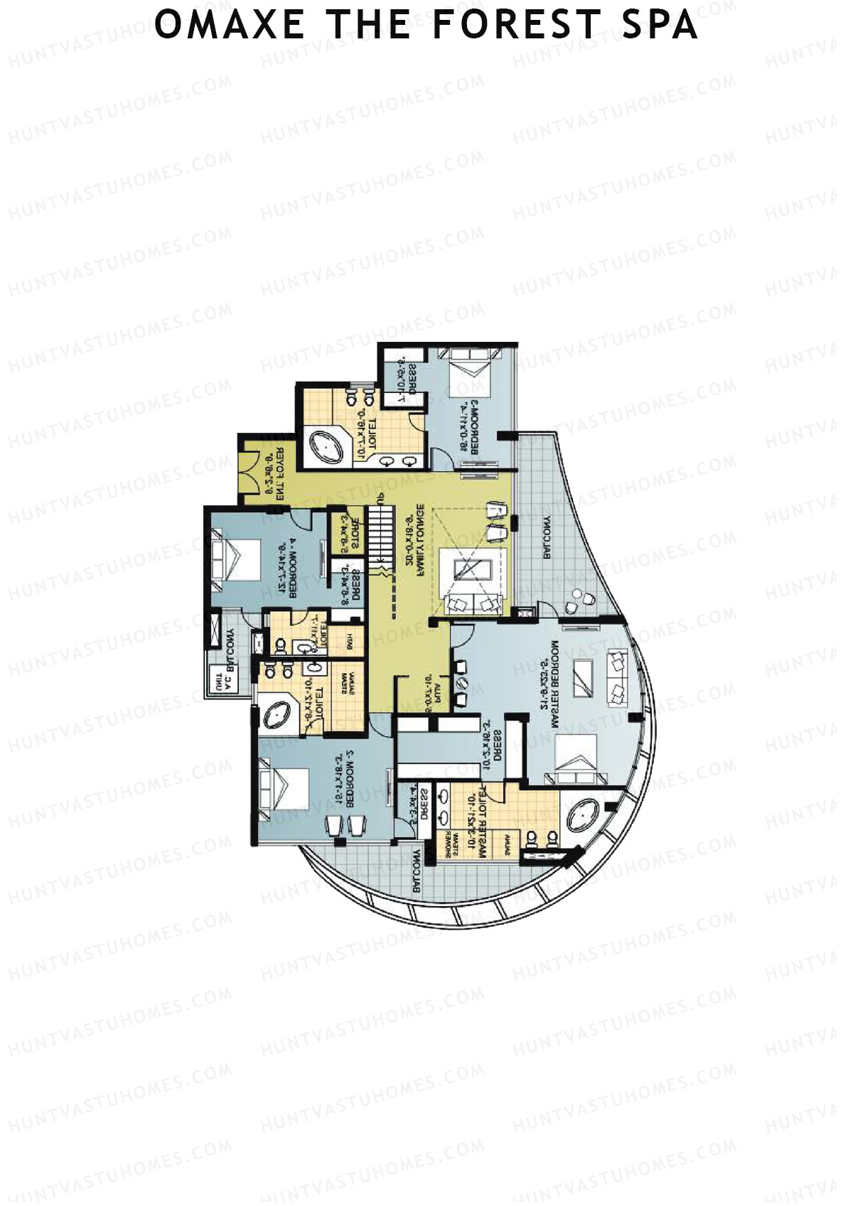 Omaxe The Forest Spa Palace C Unit 4 Type (Penthouse) Floor Plan