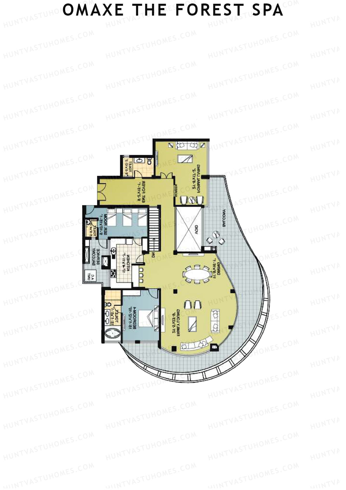 Omaxe The Forest Spa Palace C Unit 4 Type (Penthouse) Floor Plan