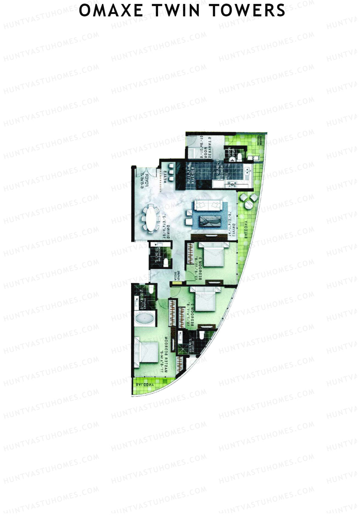 Omaxe Twin Towers Petronas Unit 4 Floor Plan