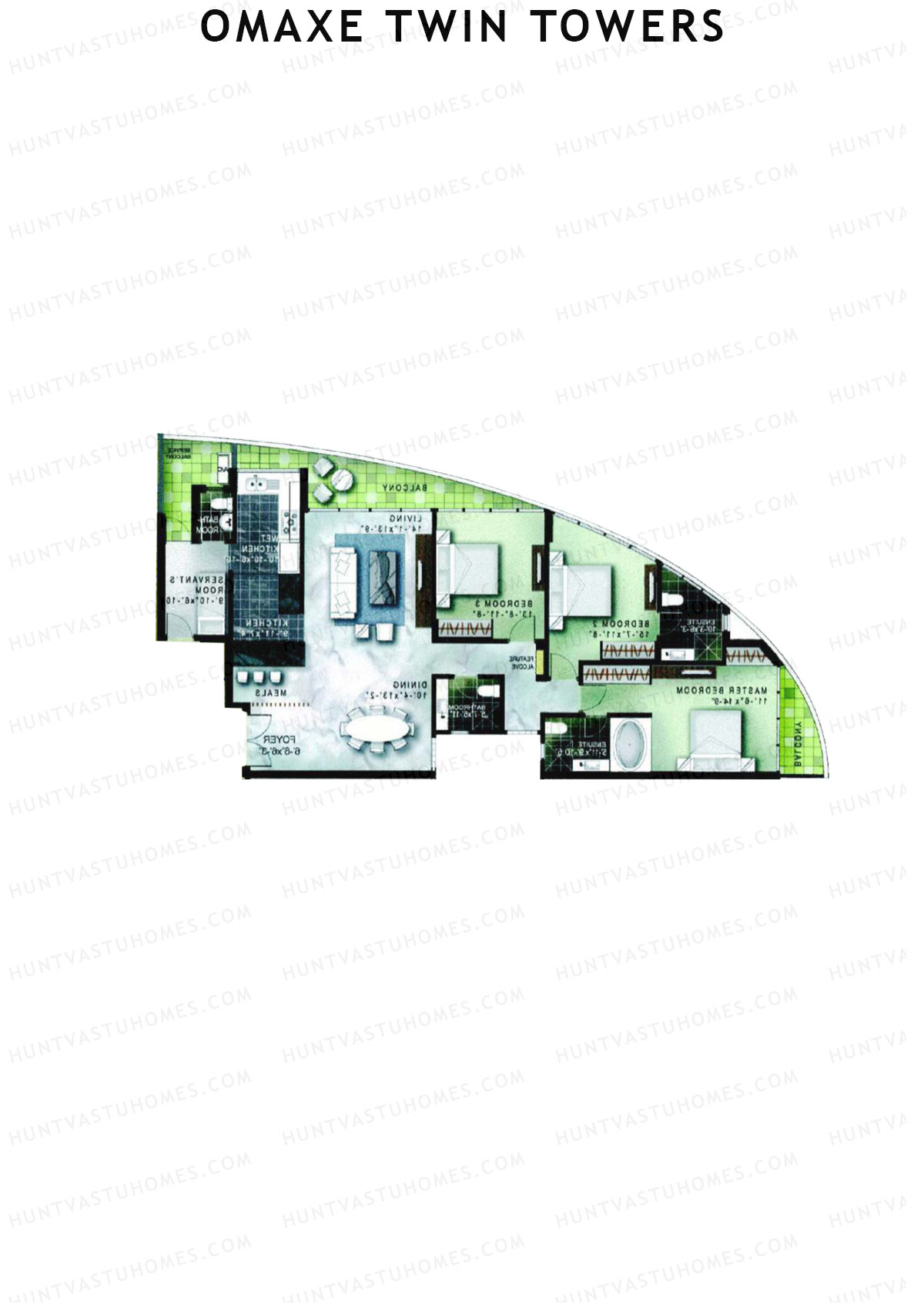 Omaxe Twin Towers Sears Unit 2 Floor Plan