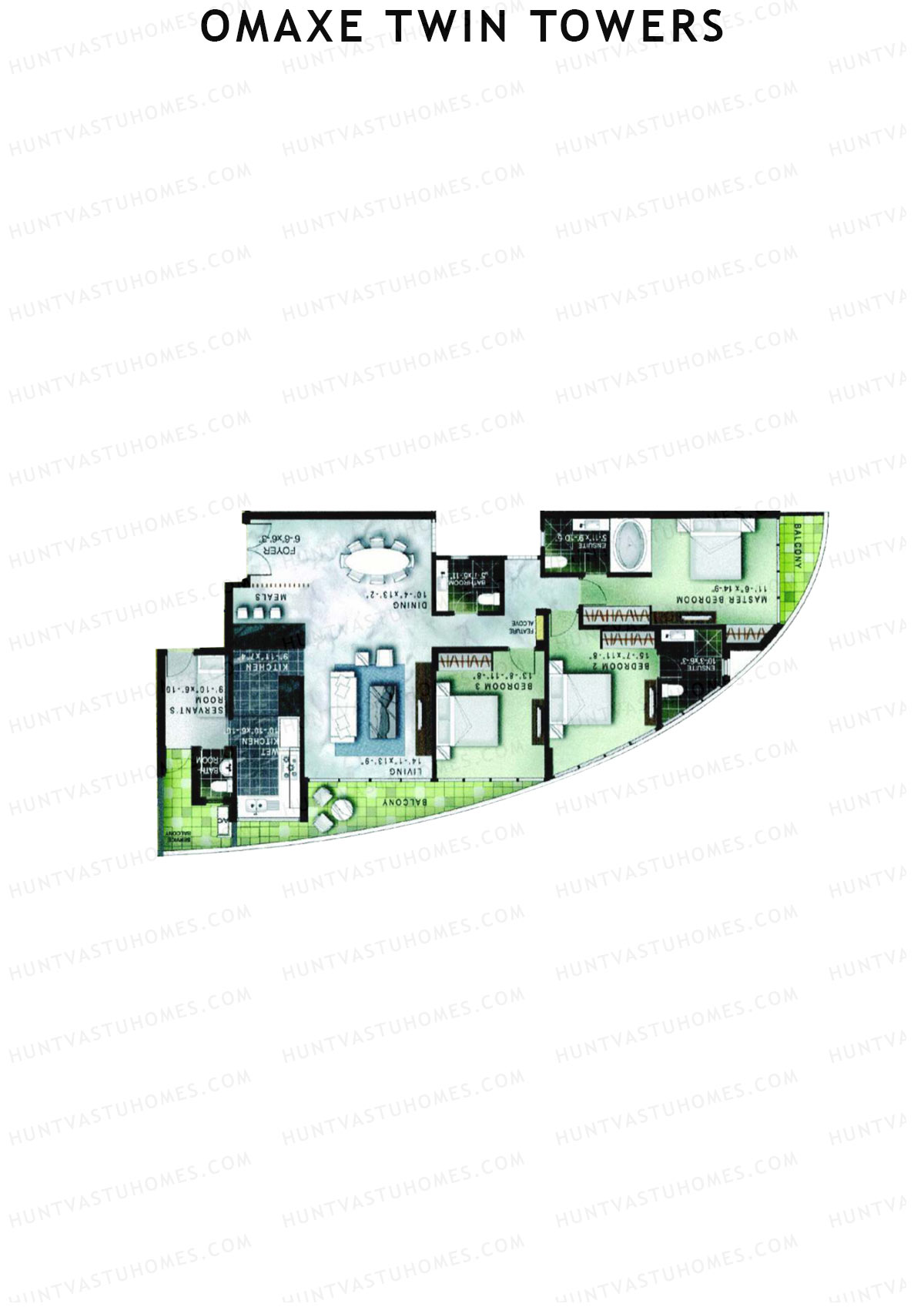 Omaxe Twin Towers Sears Unit 3 Floor Plan