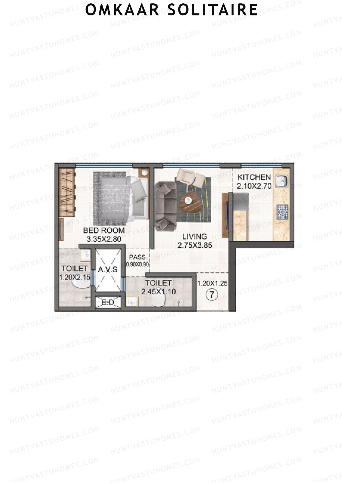 Omkaar Solitaire Tower A Unit 7 Floor Plan