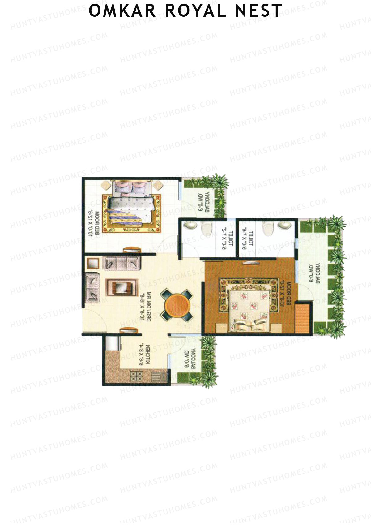 Omkar Royal Nest Tower N2 Unit 2 Floor Plan