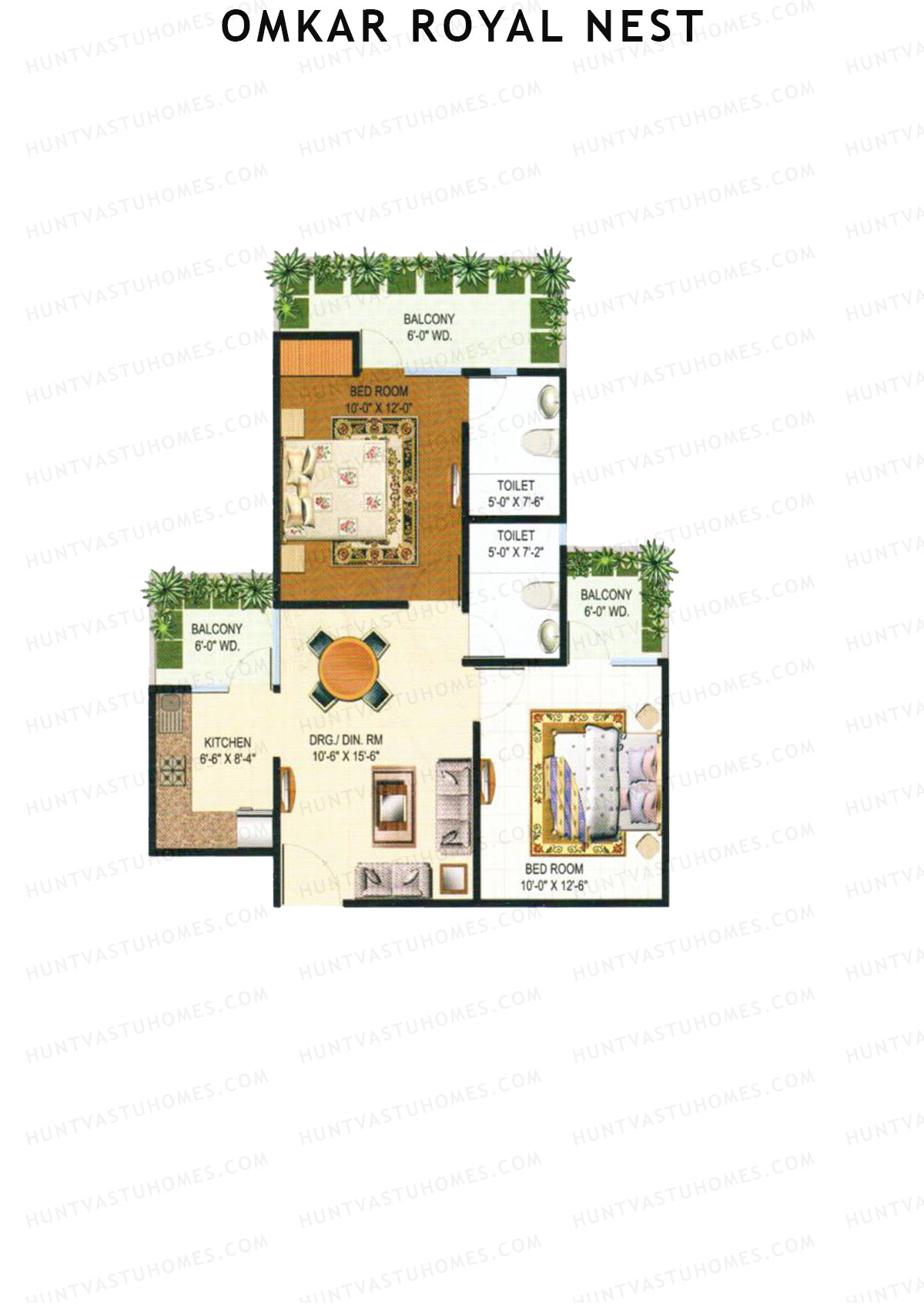 Omkar Royal Nest Tower N2 Unit 5 Floor Plan