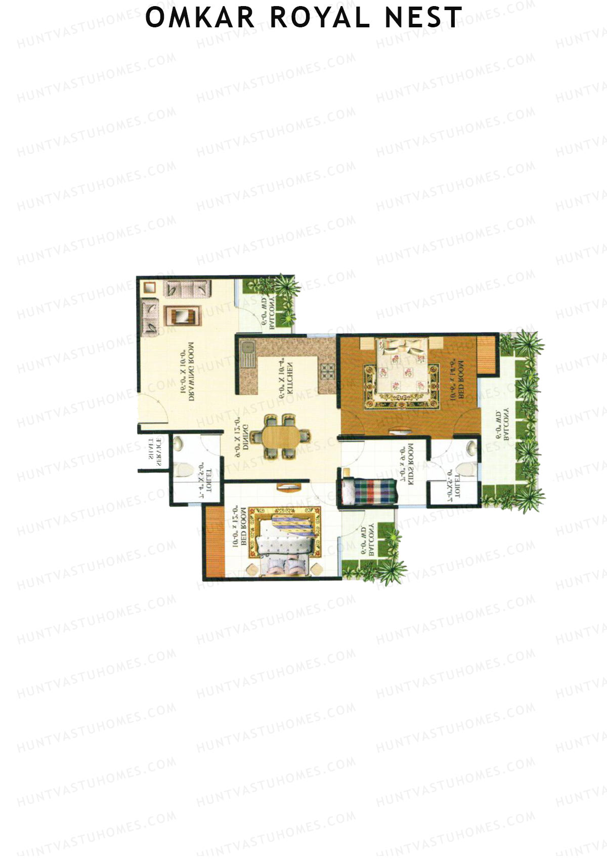 Omkar Royal Nest Tower N3 Unit 4 Floor Plan