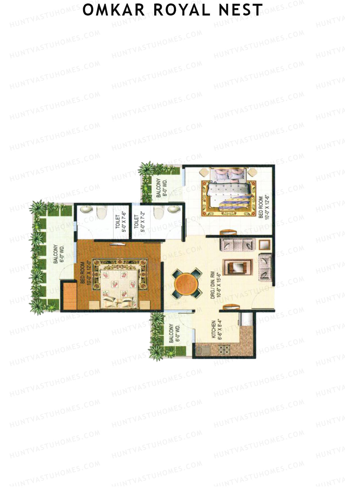 Omkar Royal Nest Tower N3 Unit 6 Floor Plan