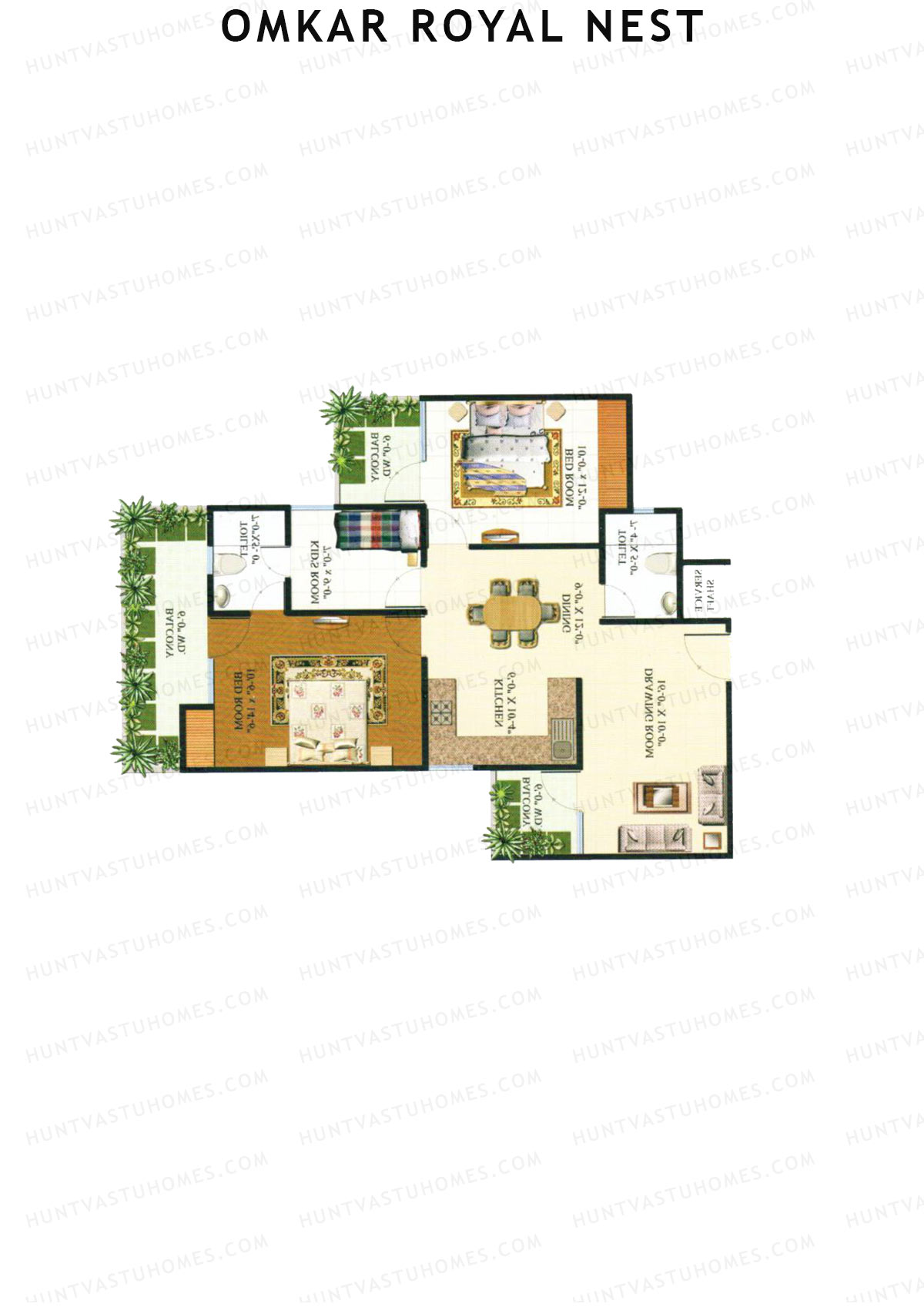 Omkar Royal Nest Tower N3 Unit 8 Floor Plan