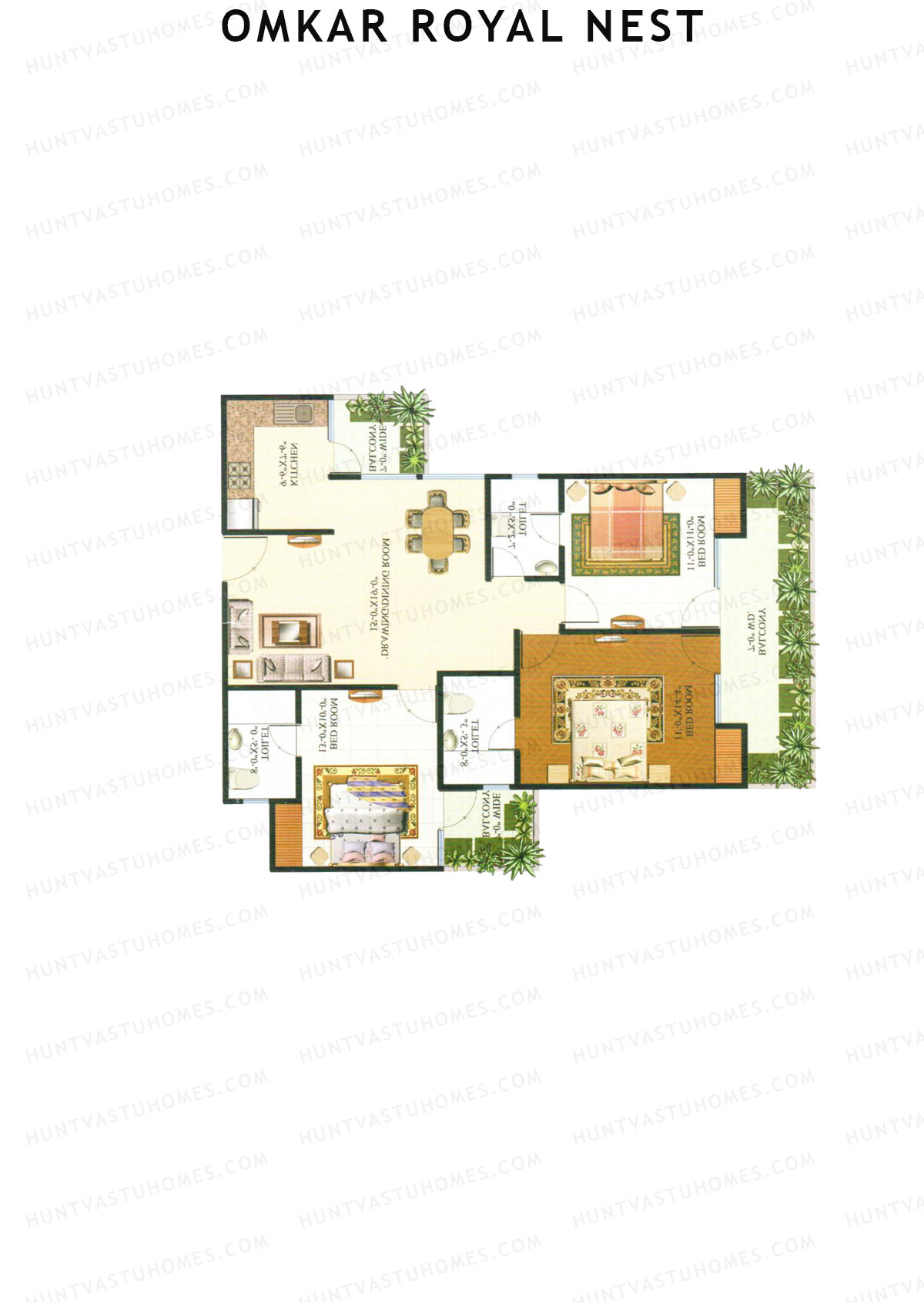 Omkar Royal Nest Tower N4 Unit 2 Floor Plan