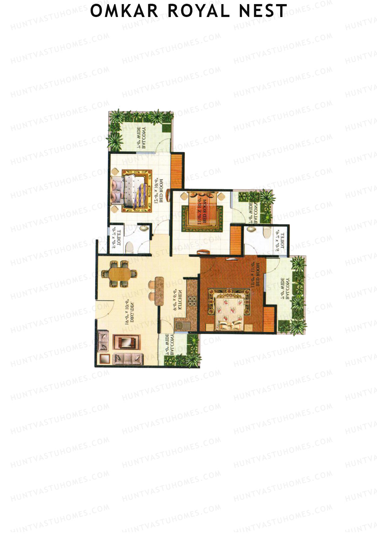 Omkar Royal Nest Tower N4 Unit 4 Floor Plan
