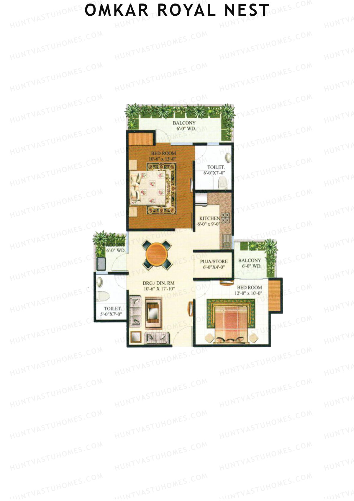 Omkar Royal Nest Tower N5 Unit 1 Floor Plan