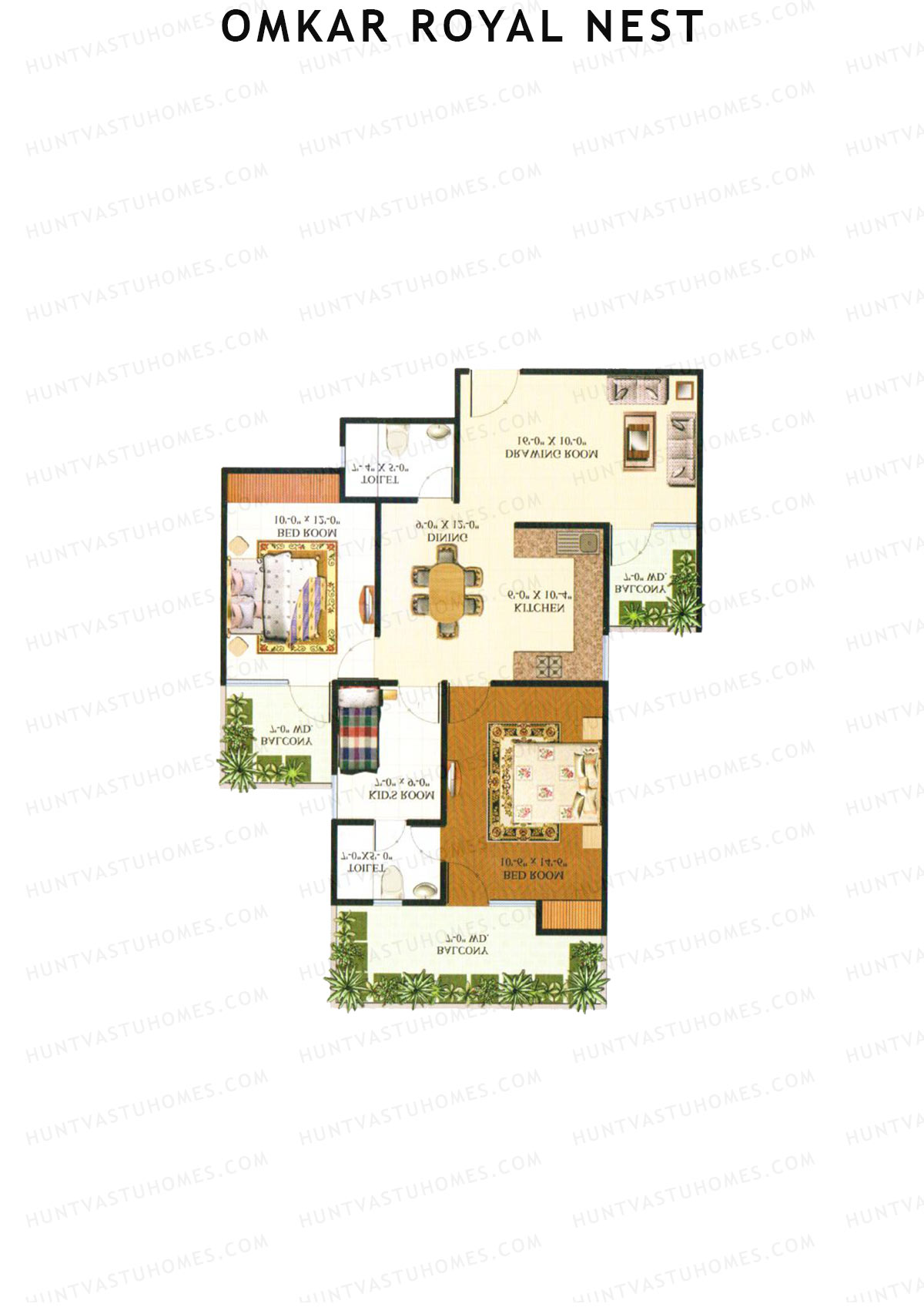Omkar Royal Nest Tower N5 Unit 5 Floor Plan