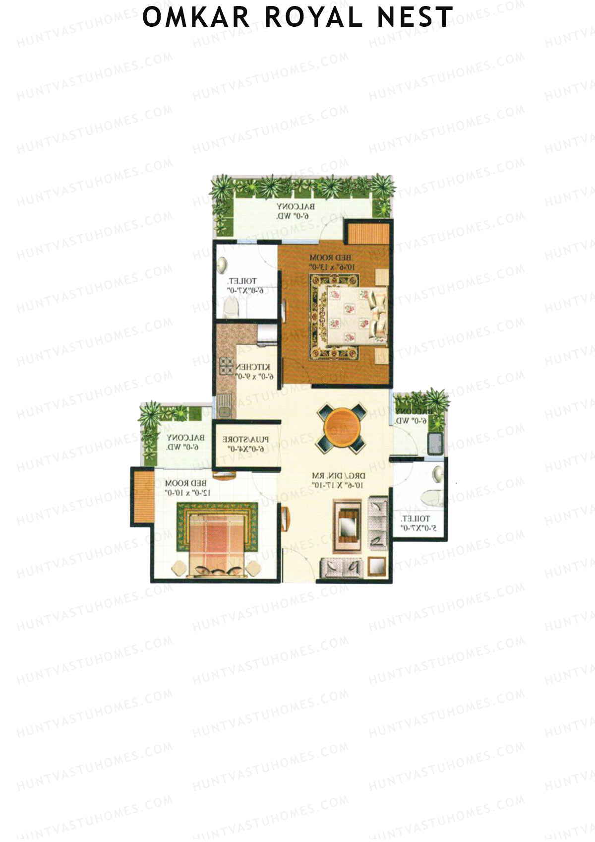 Omkar Royal Nest Tower N6 Unit 1 Floor Plan