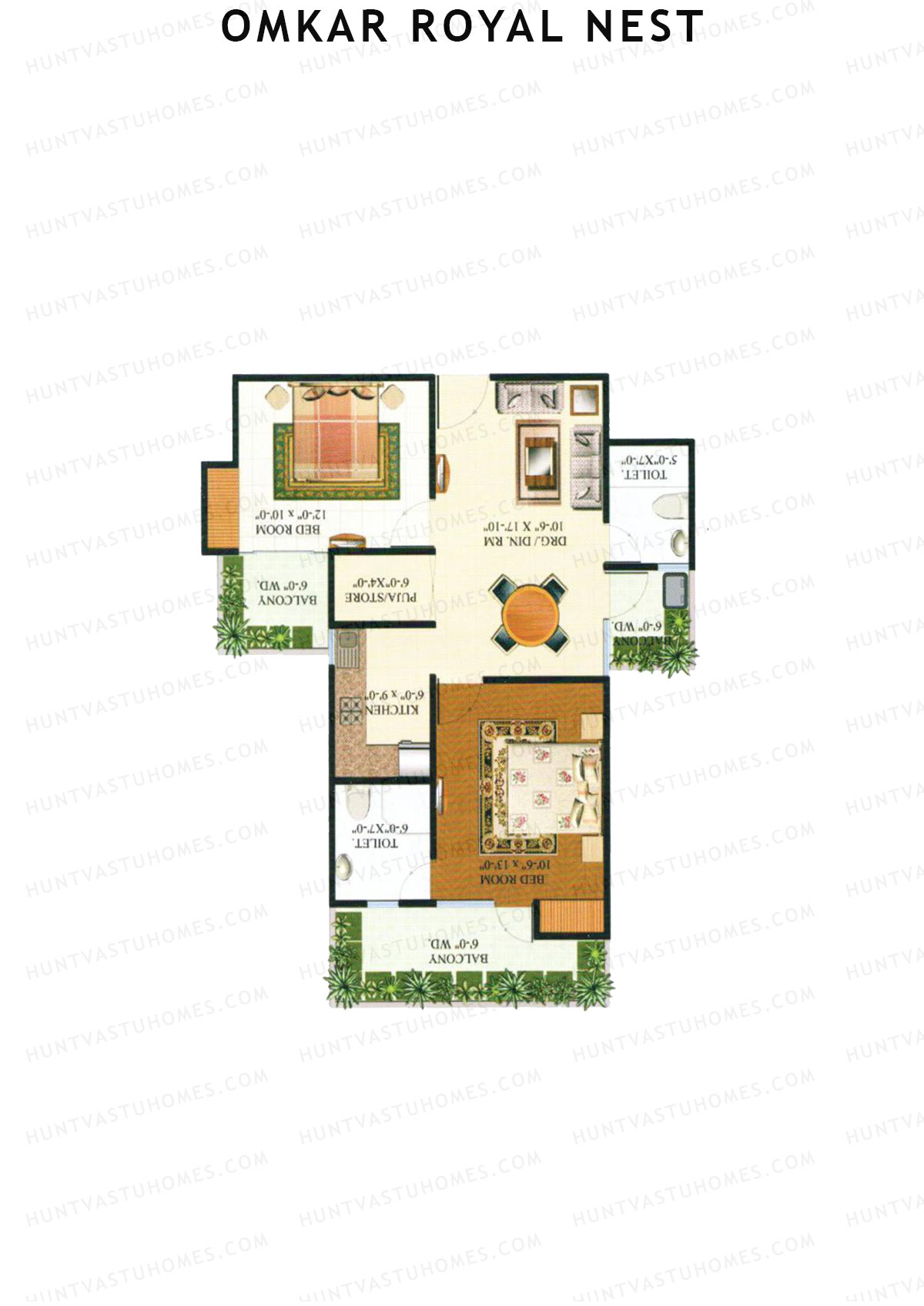 Omkar Royal Nest Tower N6 Unit 8 Floor Plan