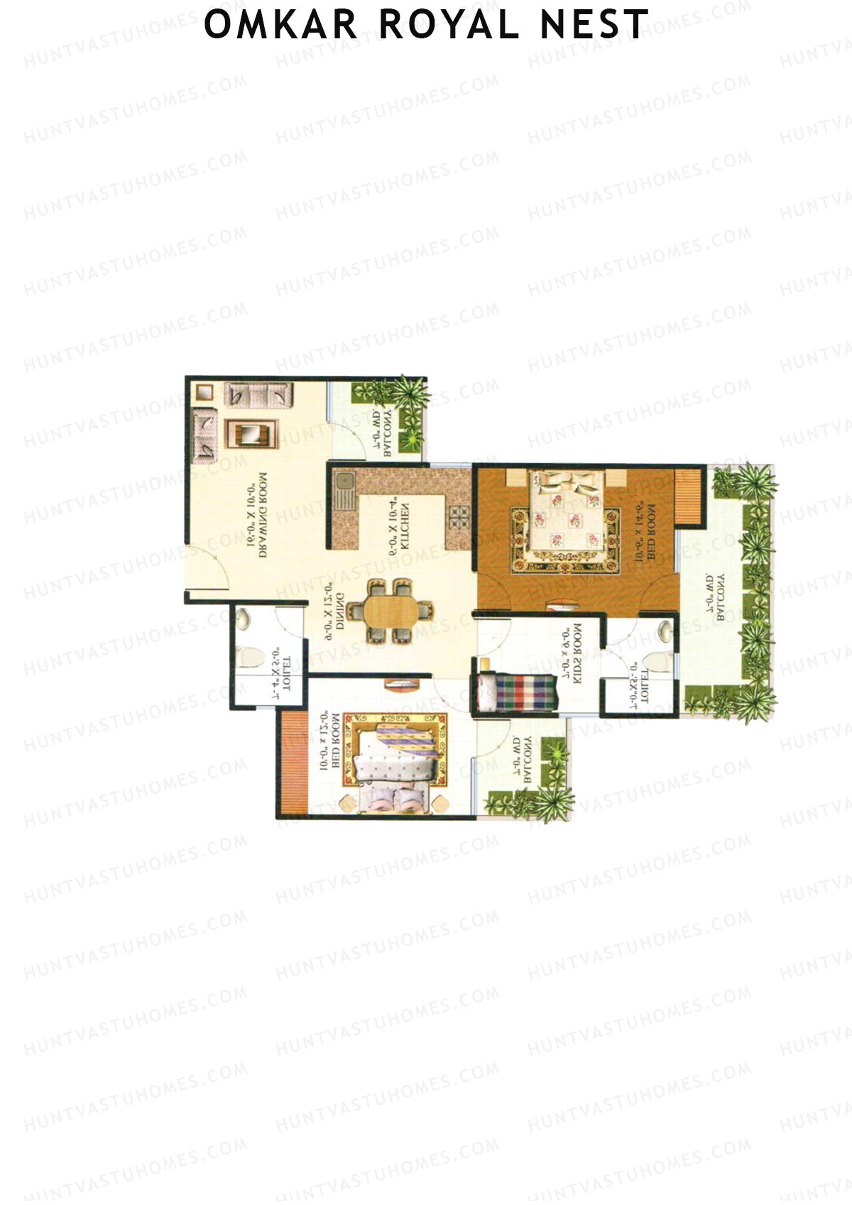 Omkar Royal Nest Tower N7 Unit 2 Floor Plan