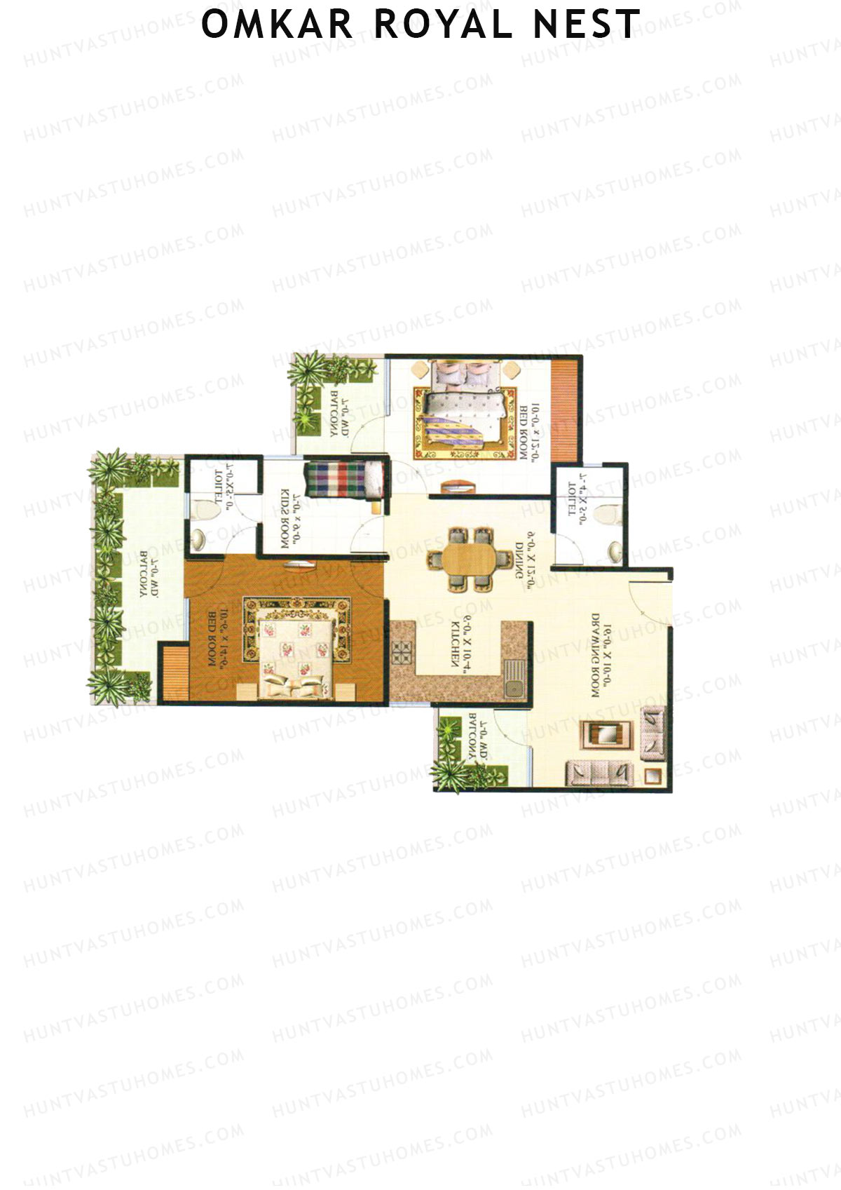 Omkar Royal Nest Tower N8 Unit 1 Floor Plan