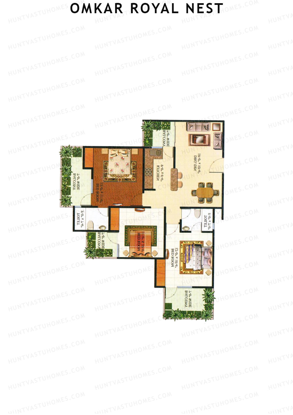 Omkar Royal Nest Tower N8 Unit 5 Floor Plan