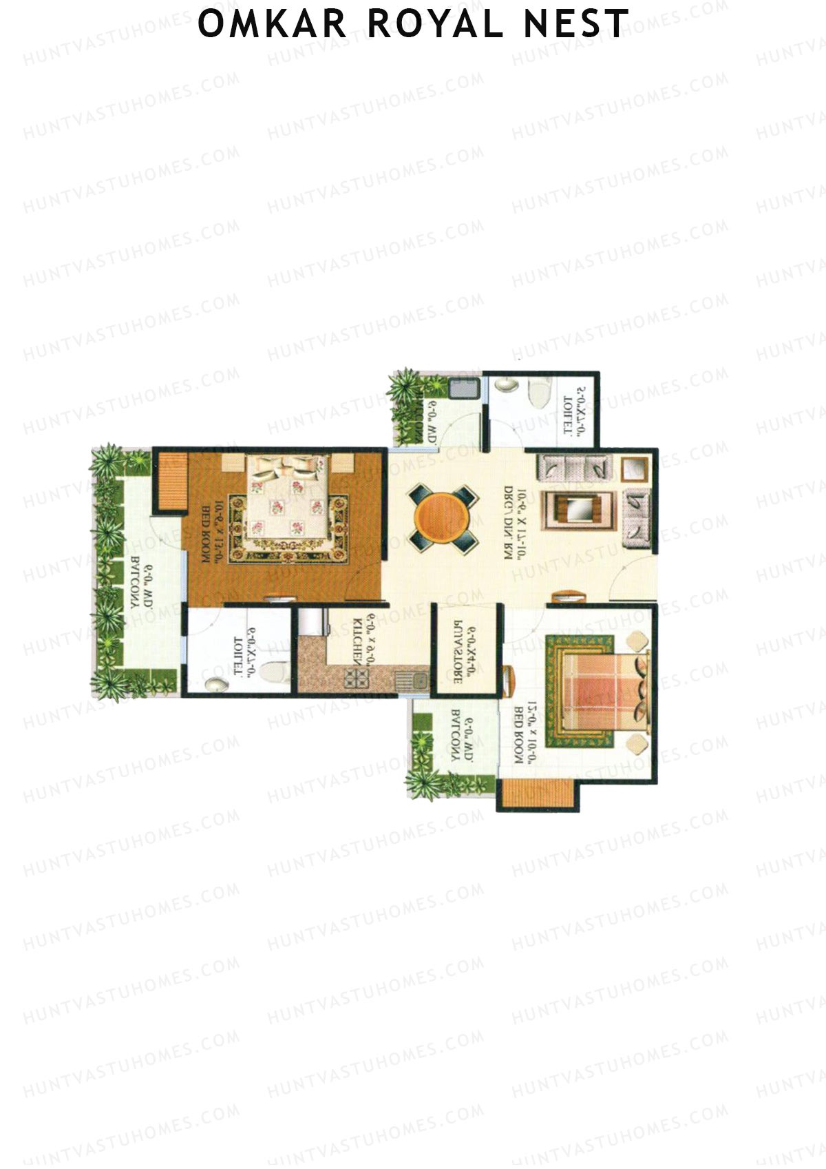 Omkar Royal Nest Tower N8 Unit 6 Floor Plan