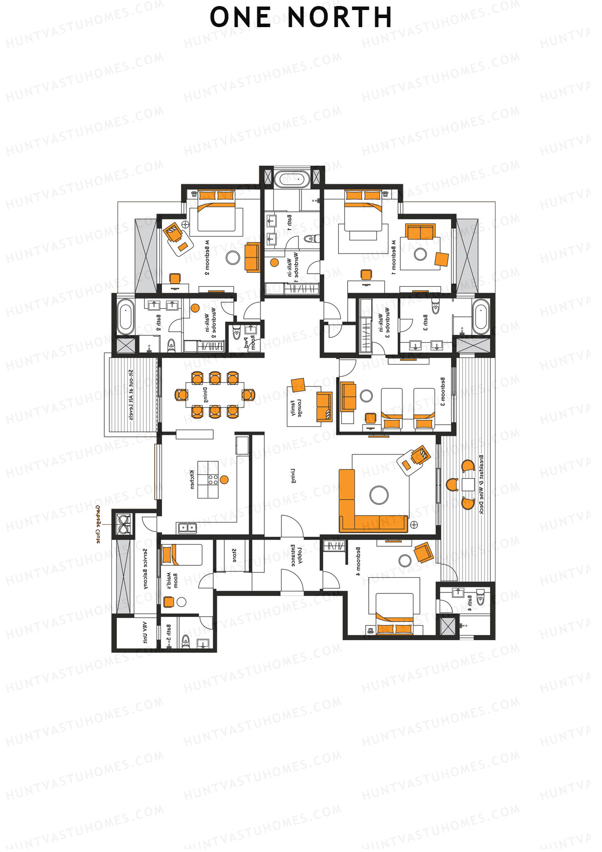 One North Adhara Unit 2 Floor Plan