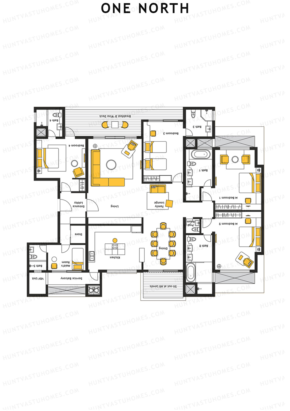 One North Tower Zeon Unit 1 Floor Plan