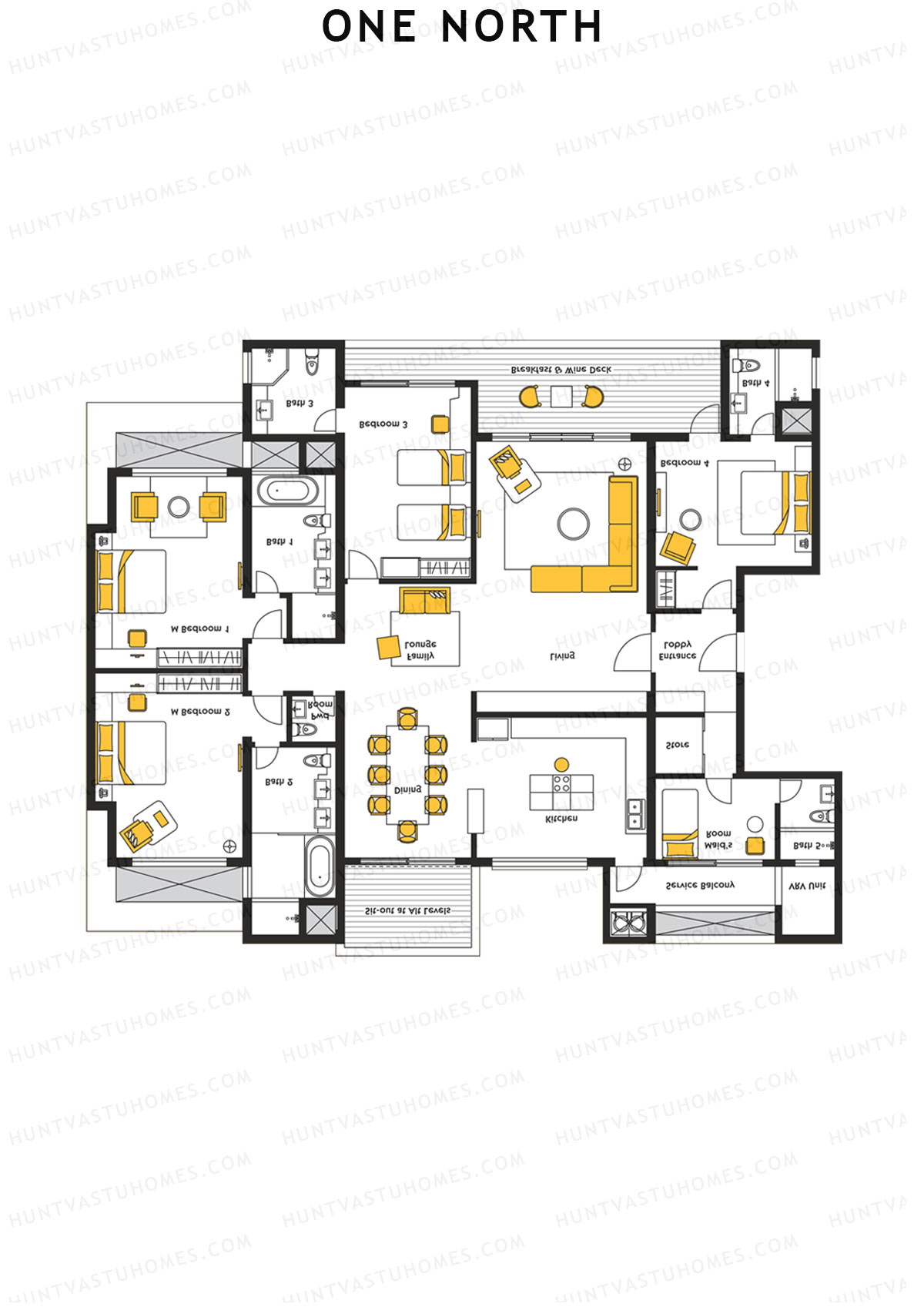 One North Tower Zeon Unit 2 Floor Plan