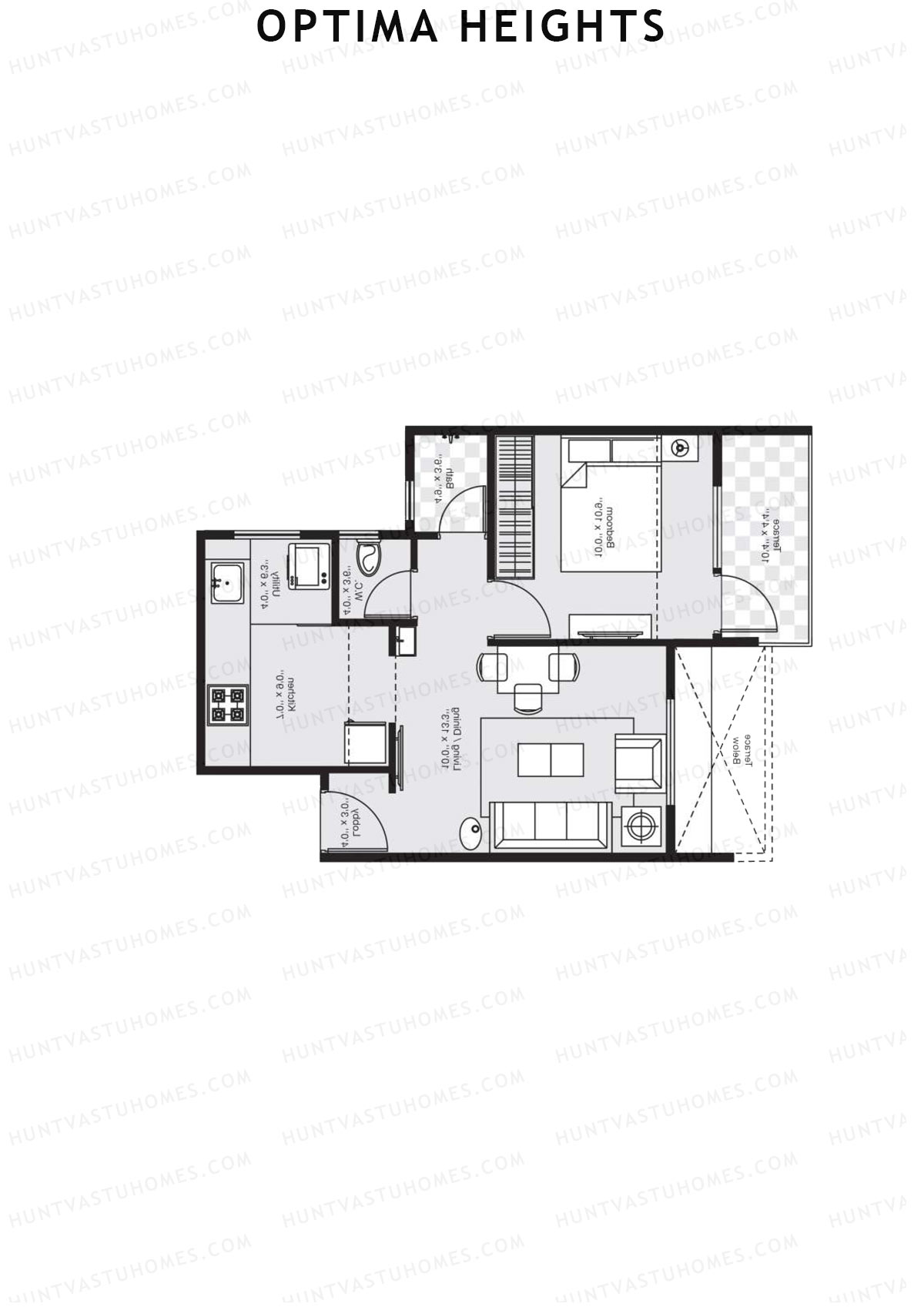 Optima Heights Wing B Unit 2 Floor Plan
