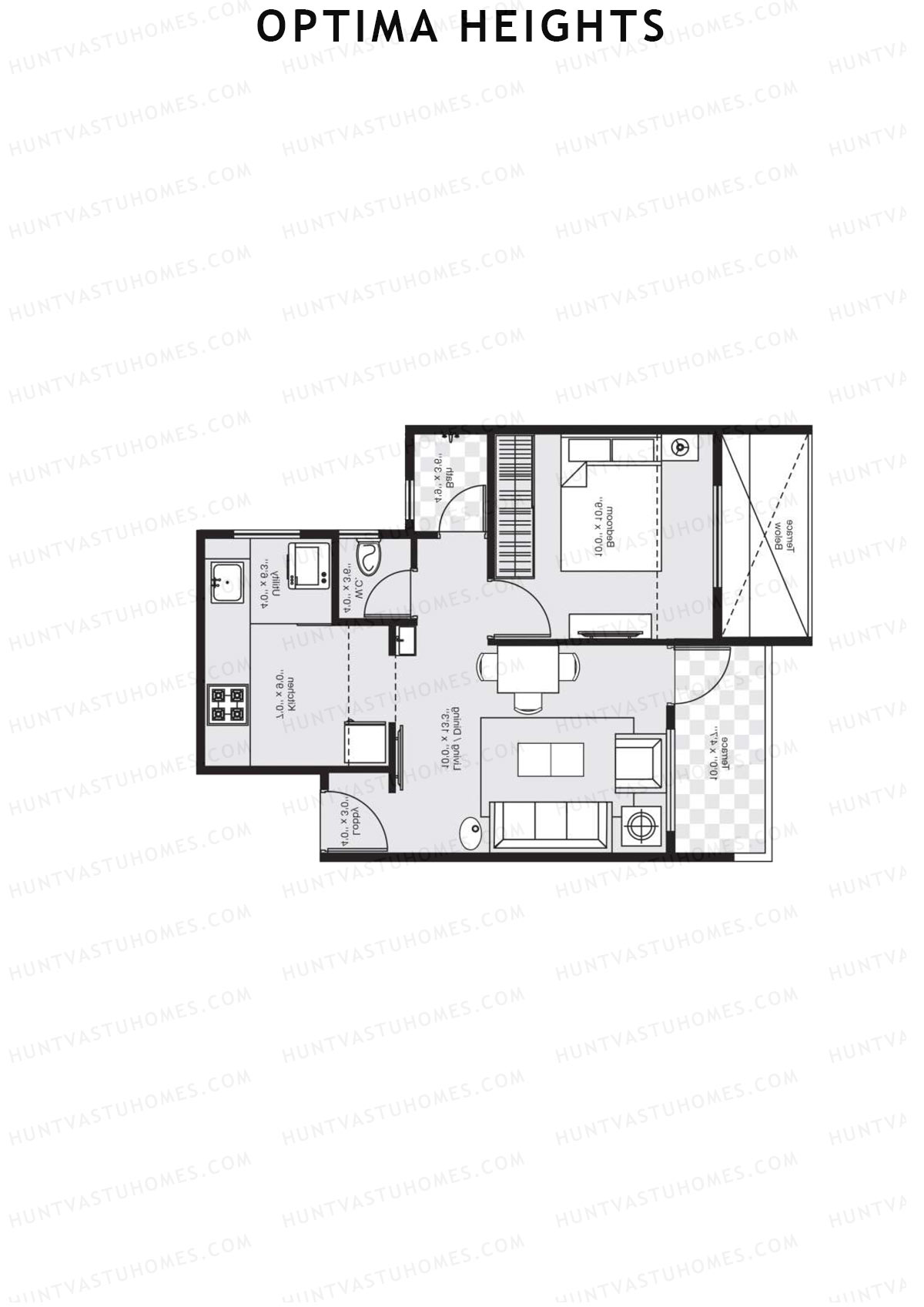 Optima Heights Wing B Unit 2 Floor Plan