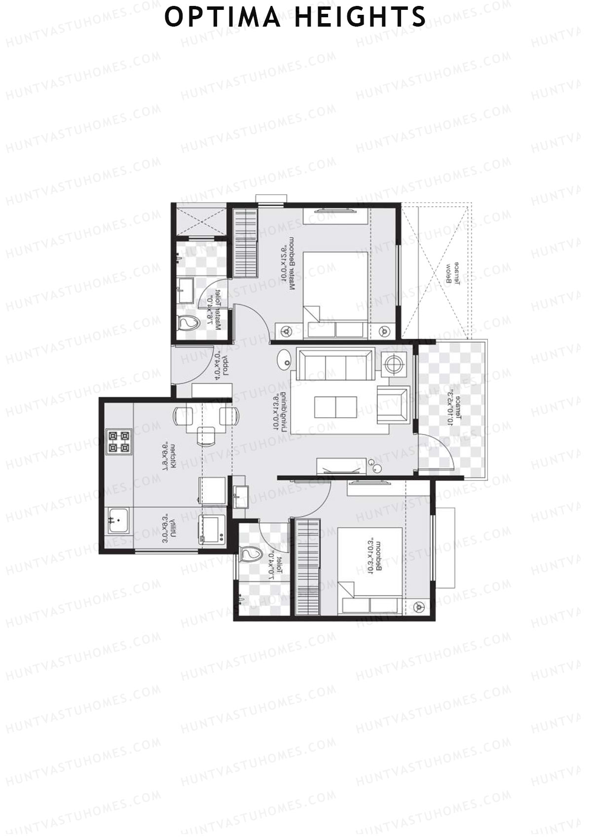 Optima Heights Wing C Unit 1 (Type 2) Floor Plan
