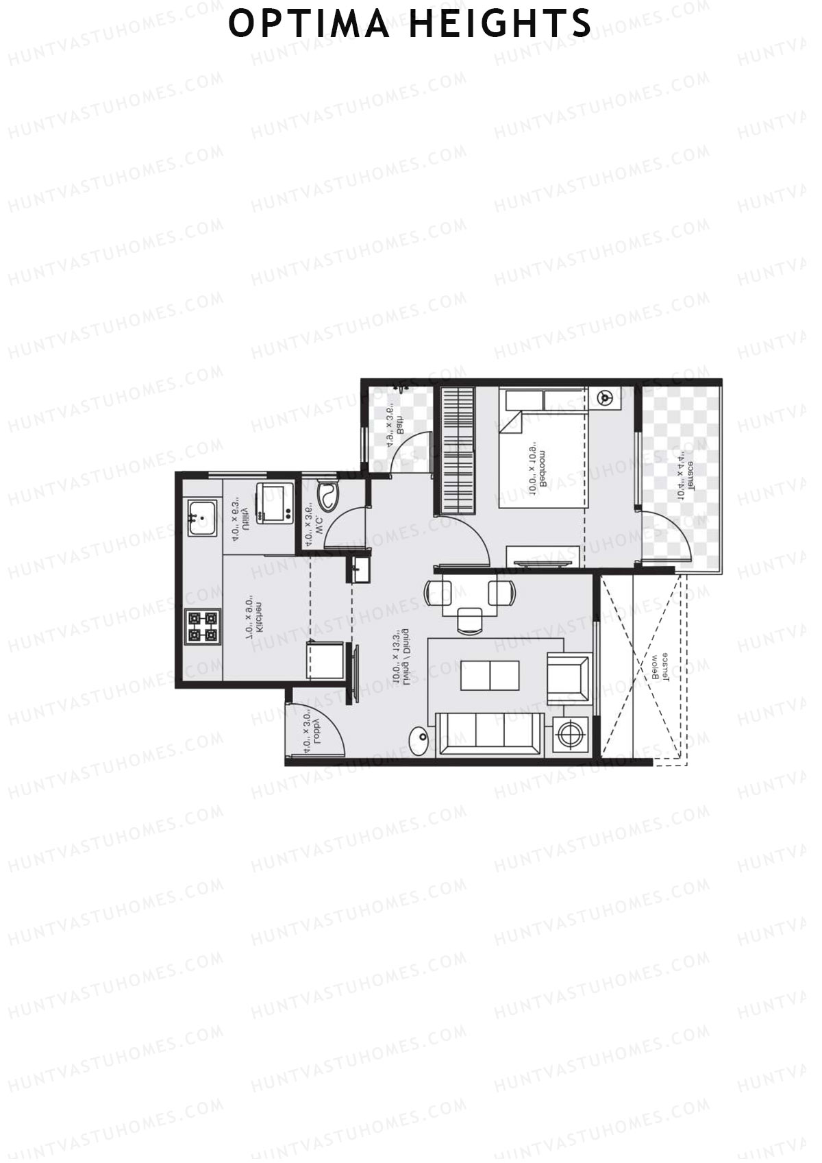 Optima Heights Wing D Unit 2 Floor Plan
