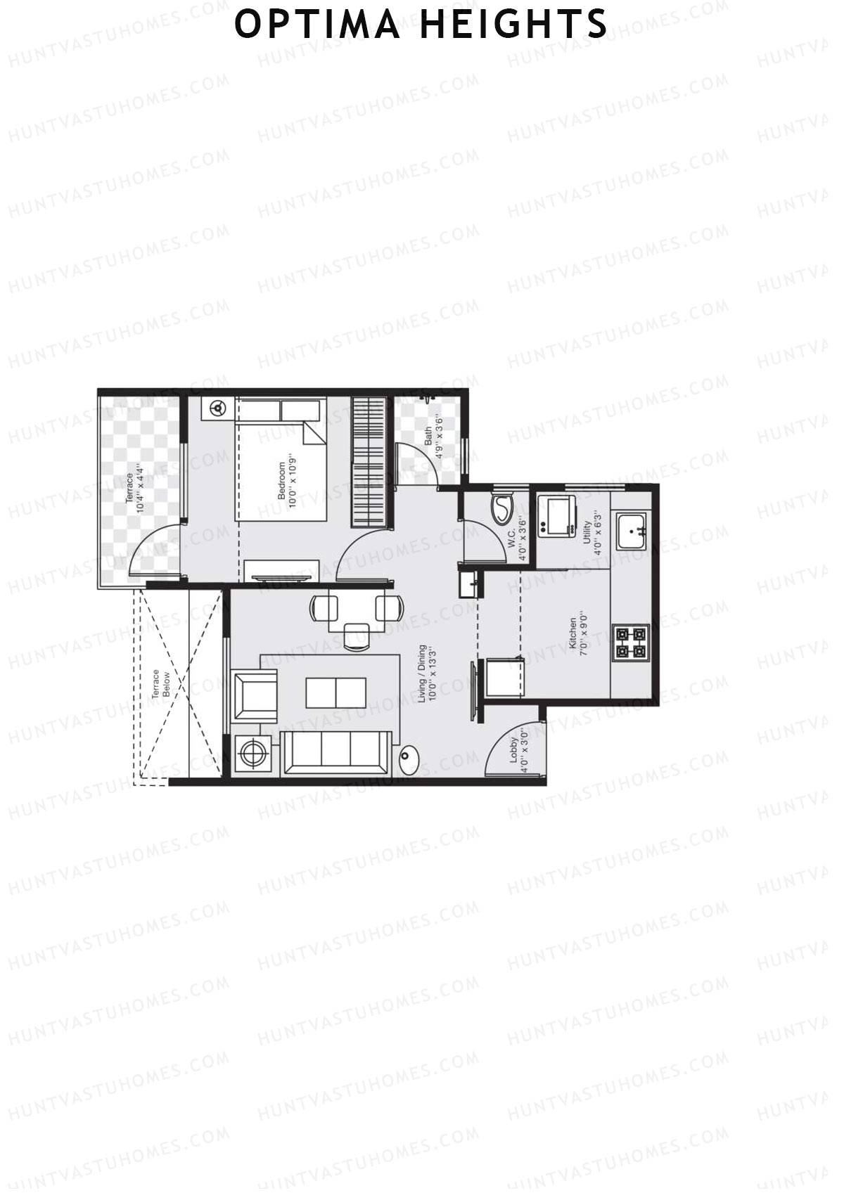 Optima Heights Wing D Unit 9 Floor Plan