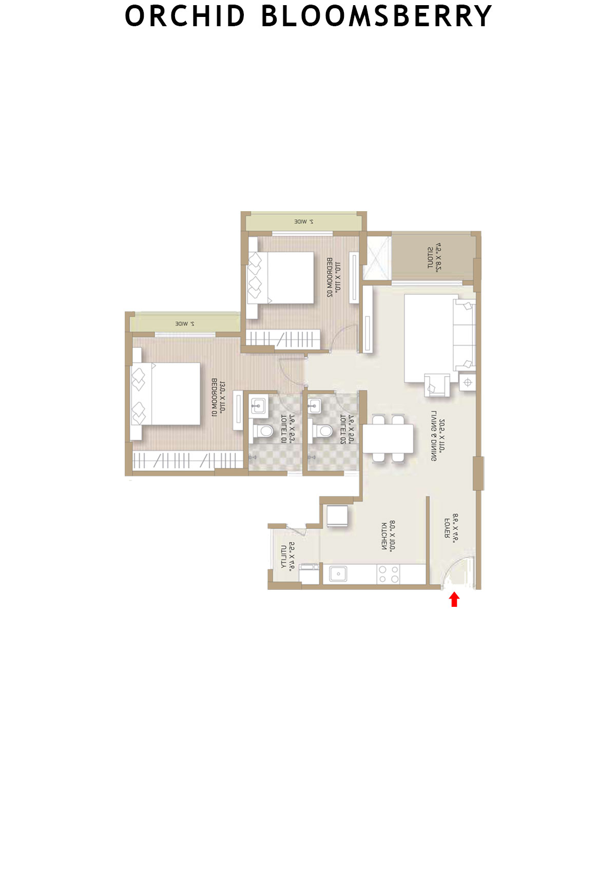 Orchid Bloomsberry Tower B Unit 5 Floor Plan