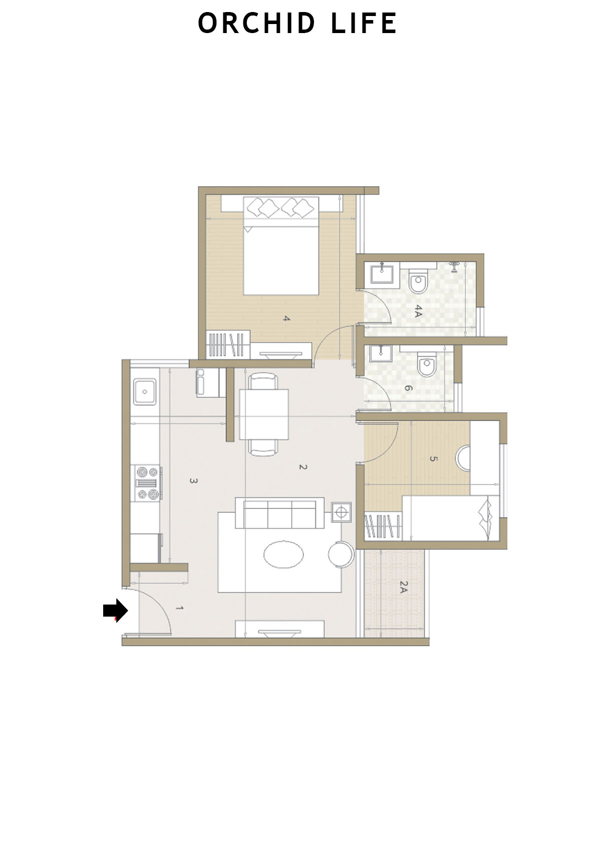 Orchid Life Tower A Unit 5 Floor Plan