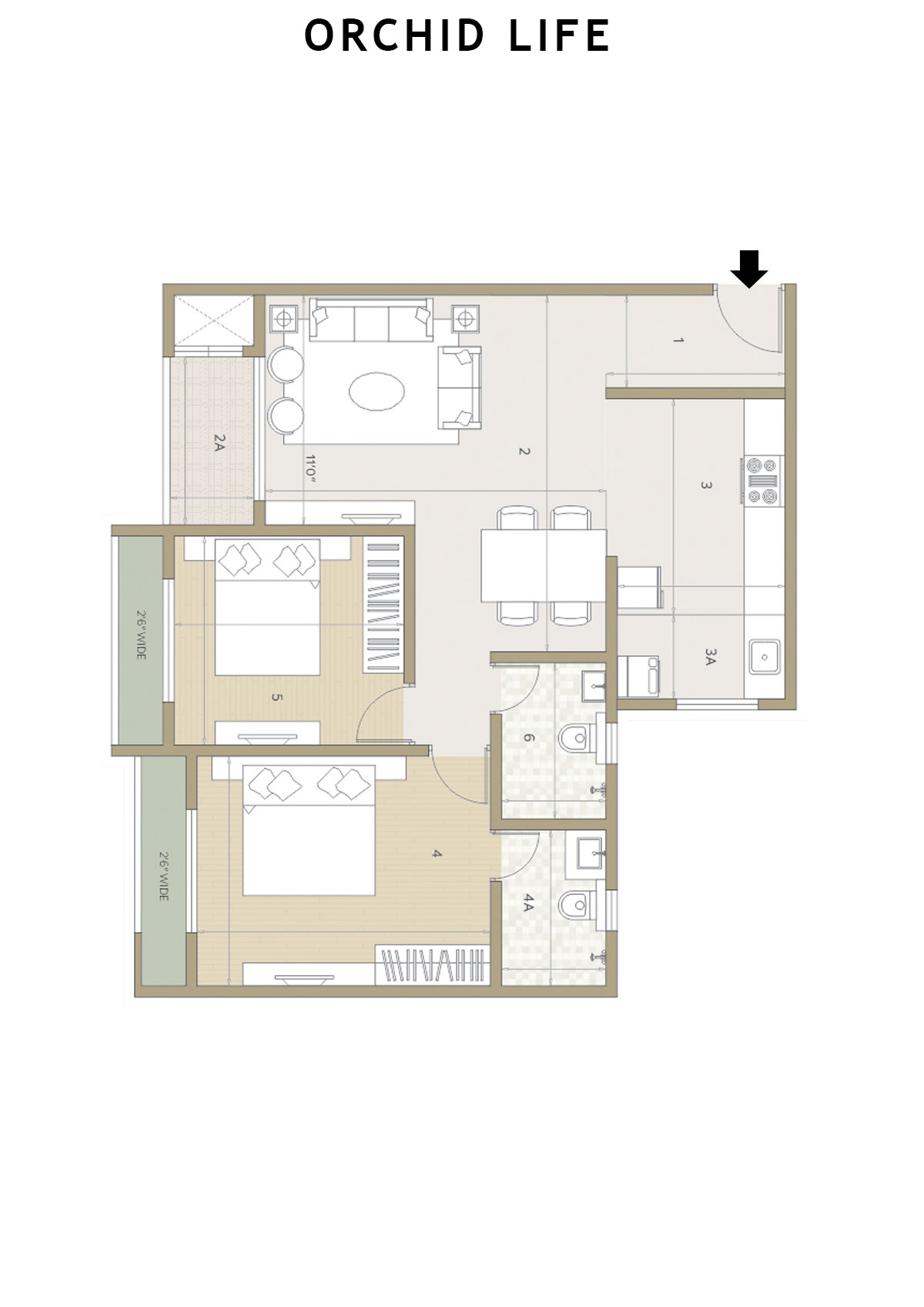 Orchid Life Tower B Unit 1 Floor Plan