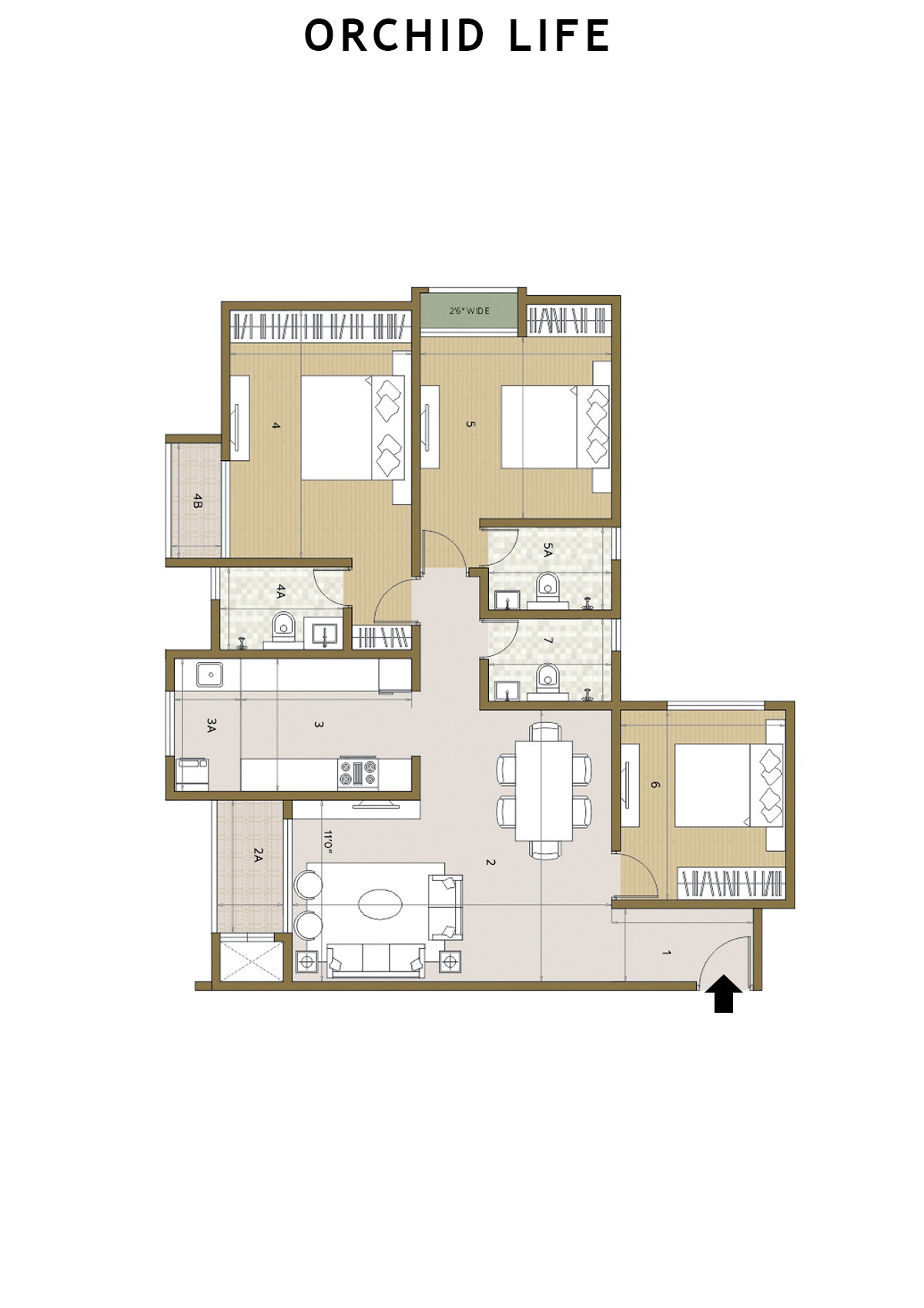 Orchid Life Tower B Unit 2 Floor Plan
