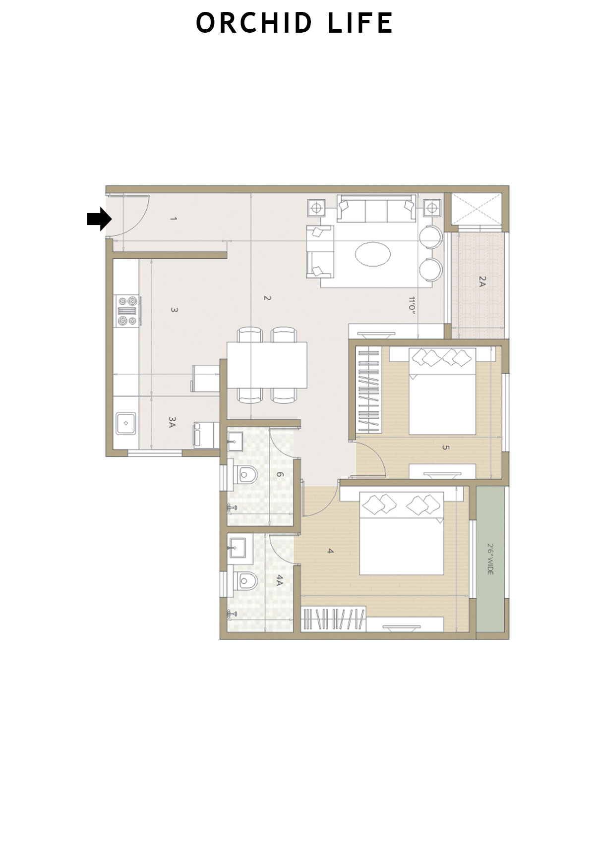 Orchid Life Tower B Unit 4 Floor Plan