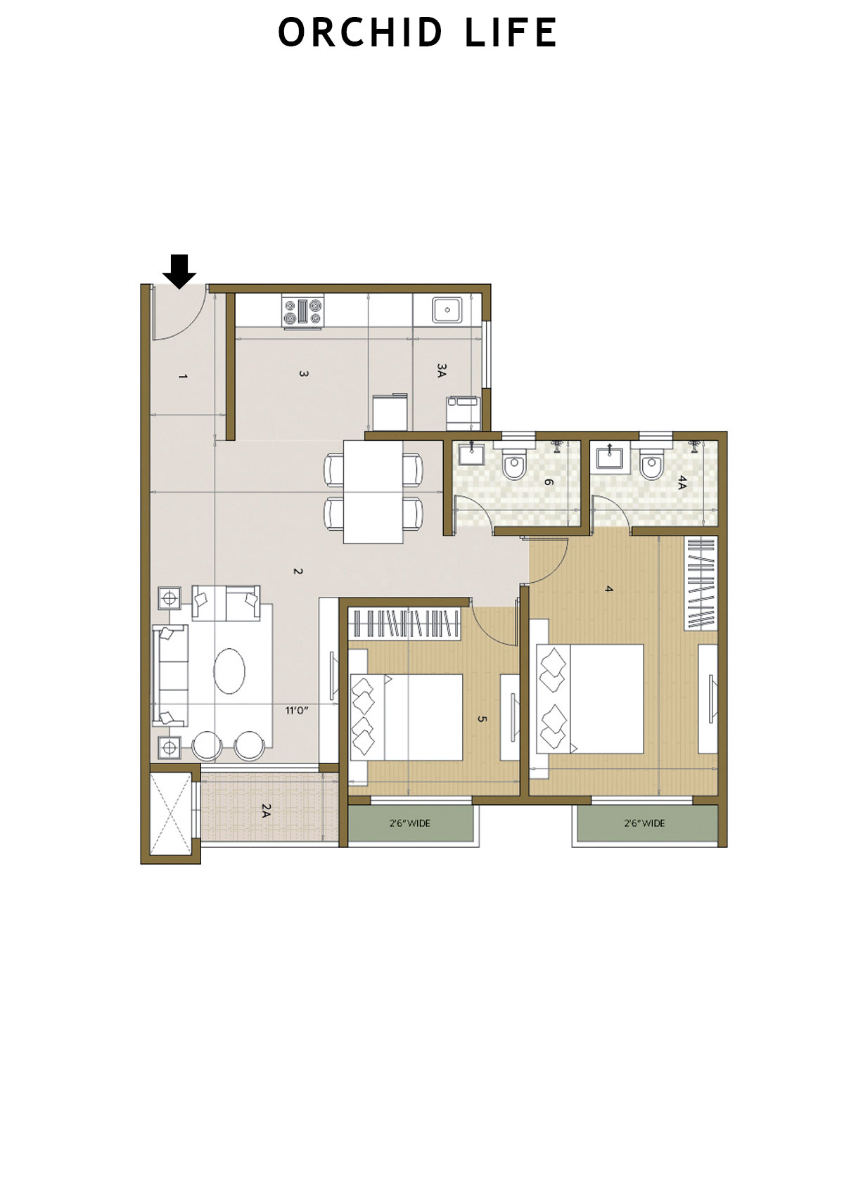Orchid Life Tower B Unit 5 Floor Plan