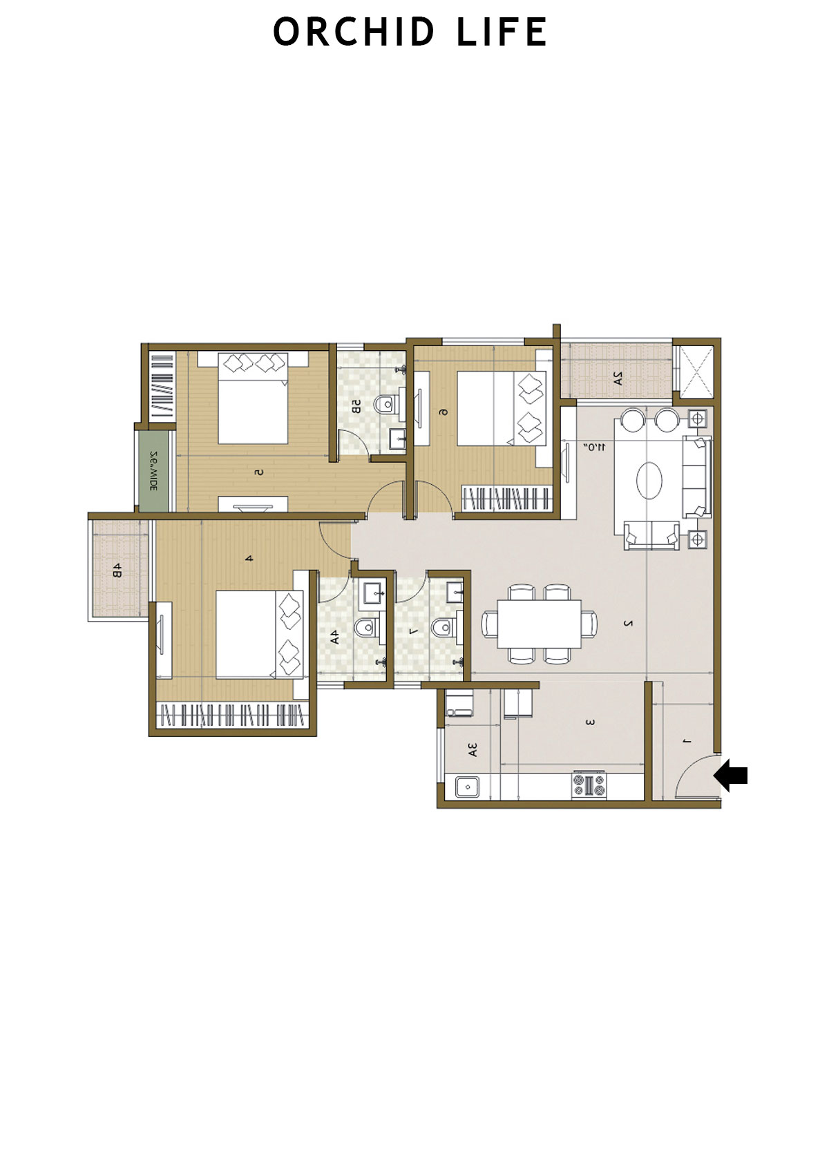 Orchid Life Tower B Unit 6 Floor Plan