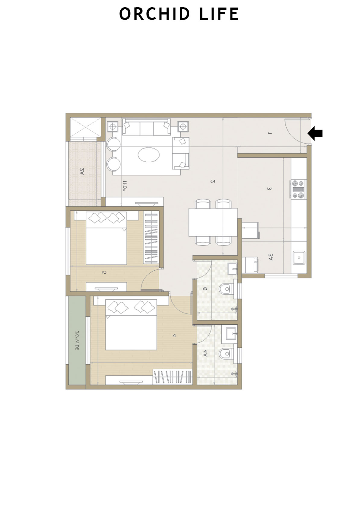 Orchid Life Tower C Unit 1 Floor Plan