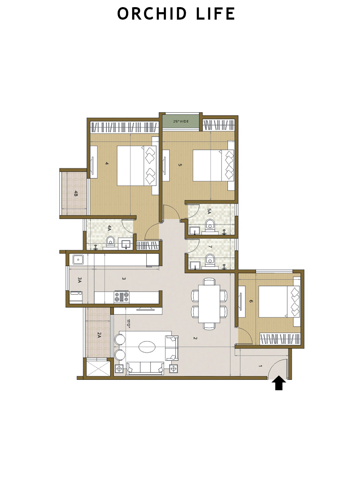 Orchid Life Tower C Unit 2 Floor Plan